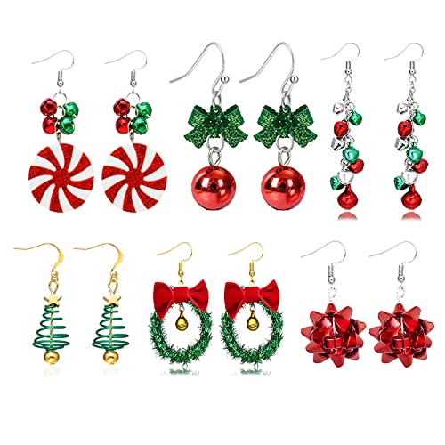 Q:2pairs Christmas earrings