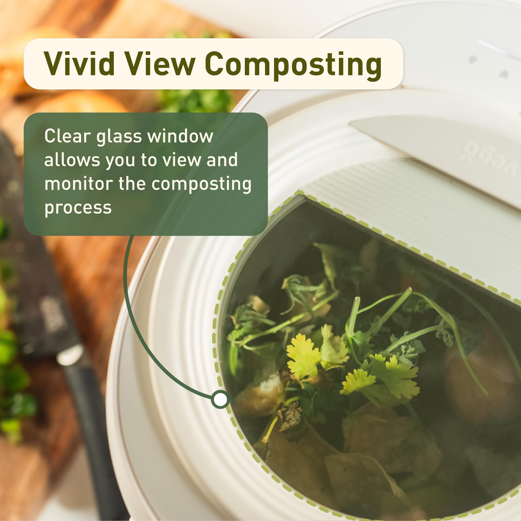 Vego 4L Electric Kitchen Composter - Smart Countertop Compost Bin with 5 Modes, Weight Sensor & App Control | Odorless, Auto-Cleaning Food Waste Recycler for Indoor Use | Perfect for Eco-Friendly Homes, Apartments & Sustainable Living (Black)