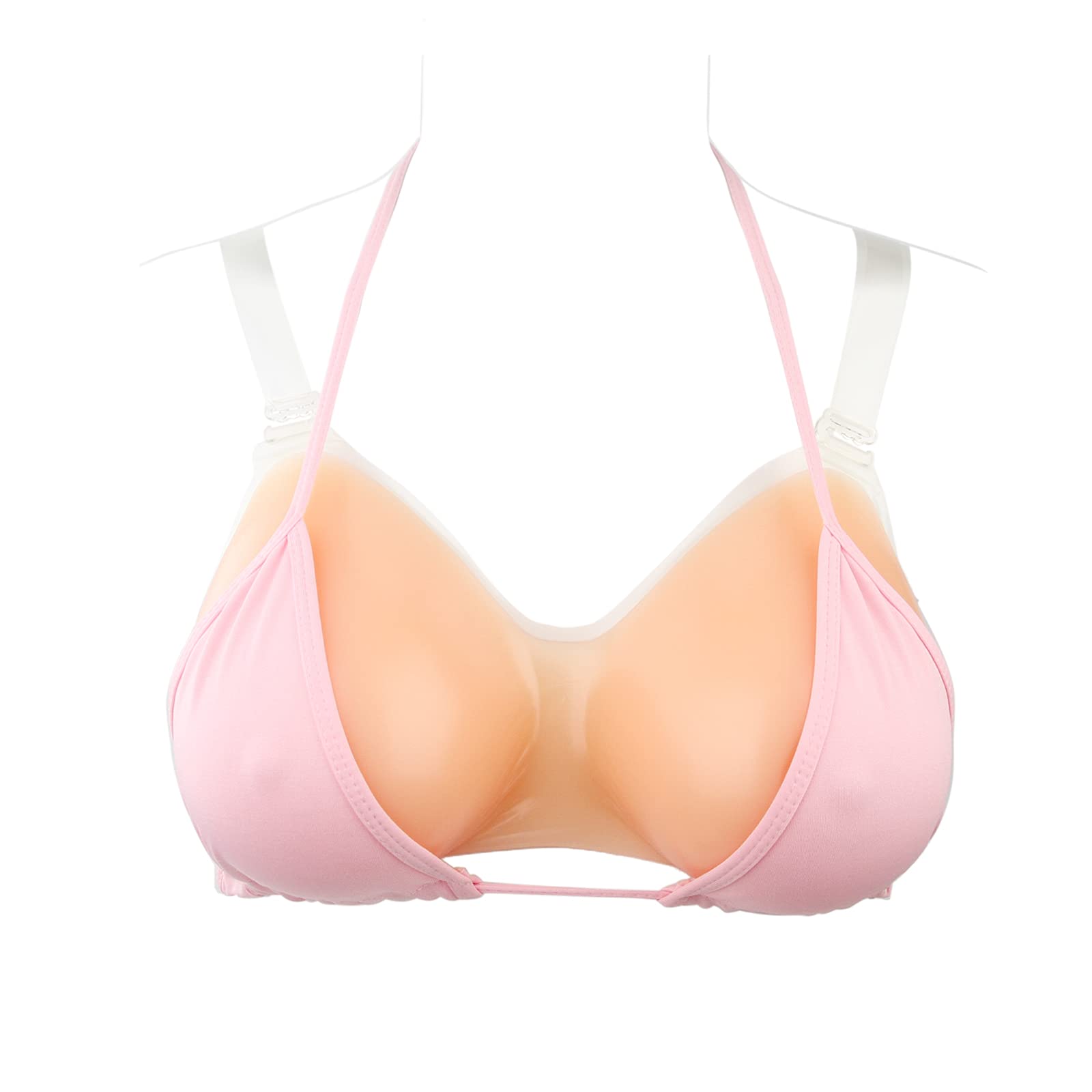 Silicone Strap-On Breast Forms - Adjustable Fake Breastplate for Crossdressers & Transgender Women | Comfortable & Realistic for Cosplay, Drag Shows & Everyday Wear
