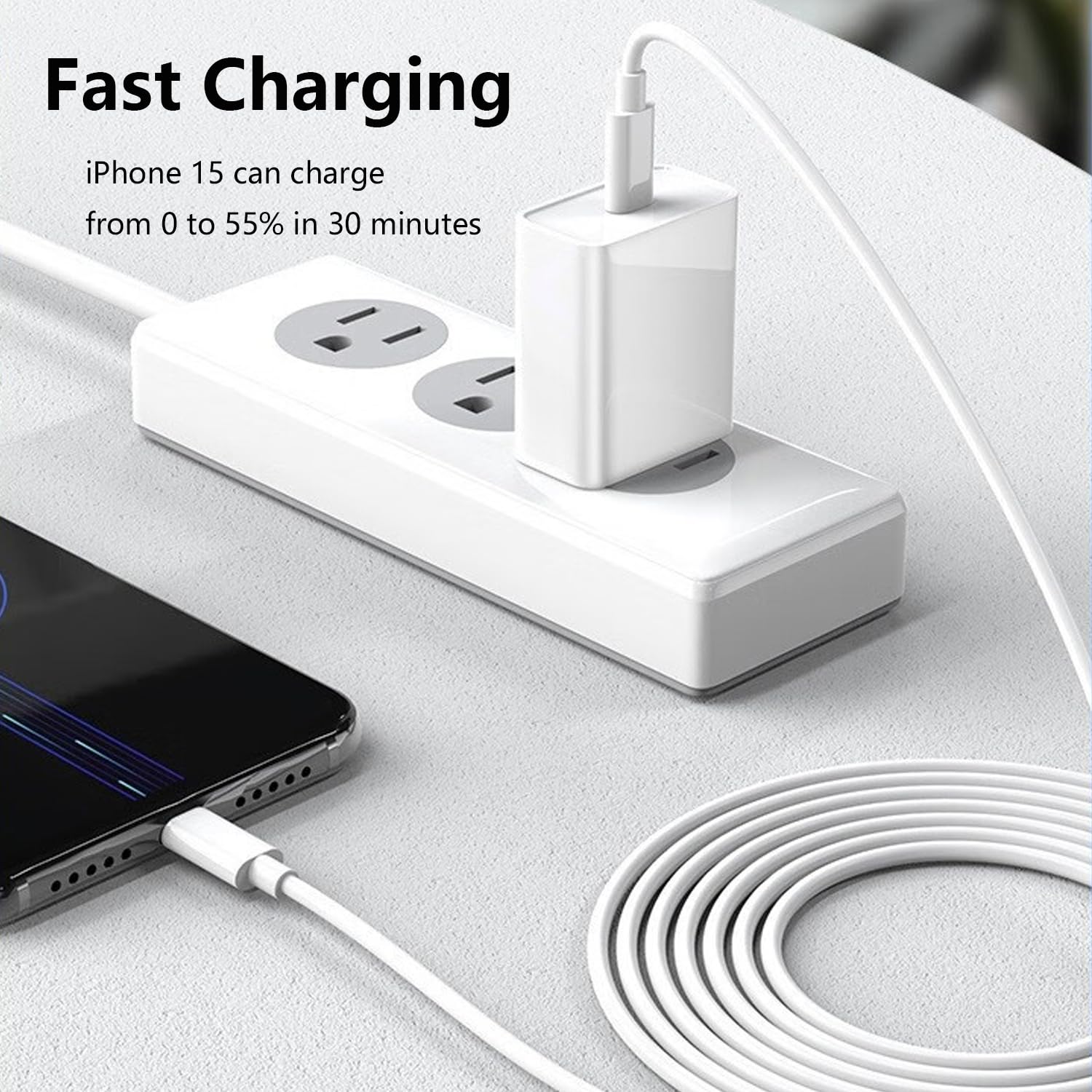 USB C to USB C Fast Charging Cable 60W 3.3Ft - Compatible with iPad Pro 11/12.9/13 Inch, iPad Air 4th/5th Gen, iPad Mini 6th Gen, iPad 10th Gen, MacBook Air/Pro, iPhone 15/16 Series - Perfect for Home, Office & Travel Charging