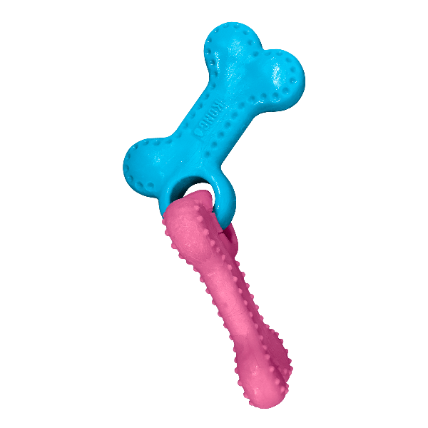 KONG ChewStix Puppy Link Dog Toy - Durable Chew Toy for Teething Puppies, Interactive Play & Training - Perfect for Small & Medium Dogs, Indoor & Outdoor Use