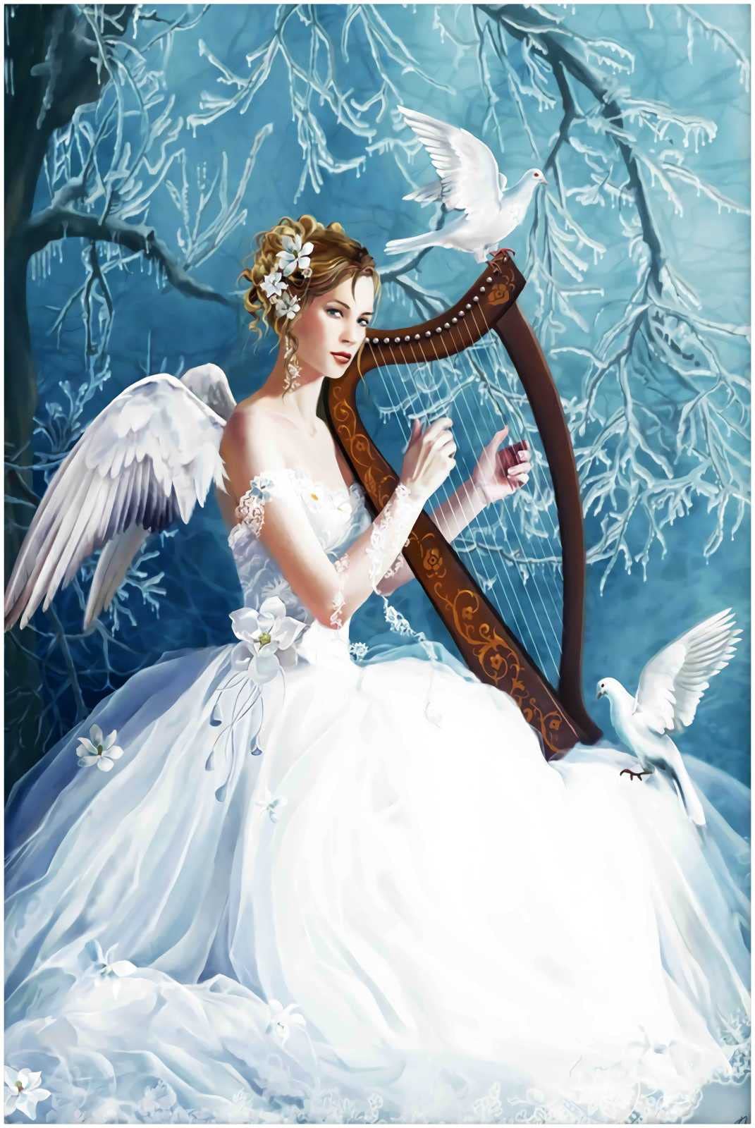 500-Piece Wooden Puzzle for Kids - Angel in White Dress Playing Piano, Challenging Educational Toy, Perfect Gift for Birthday & Christmas | Fun Family Activity & Brain Teaser for Children