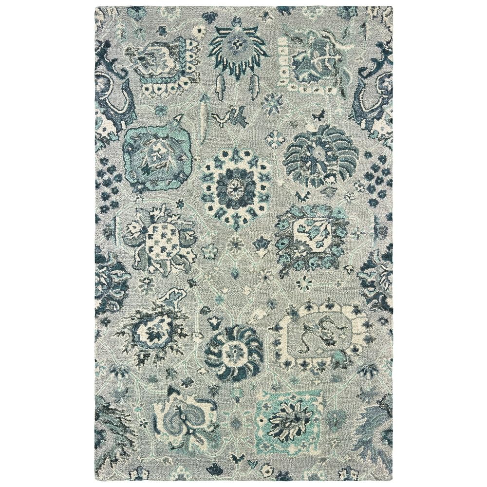 Sphinx Zahra Area Rug 75508 Grey Bulbs Petals 5' x 8' Rectangle - Soft Modern Floral Design for Living Room, Bedroom & Office Decor