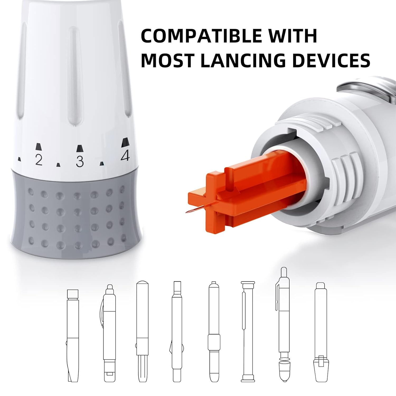 Metene Twist Top Lancets for Lancing Devices - 310 Count, 30 Gauge Diabetic Lancets for Blood Sugar Testing | Painless Glucose Monitoring | Ideal for Home Use & Travel Diabetes Care
