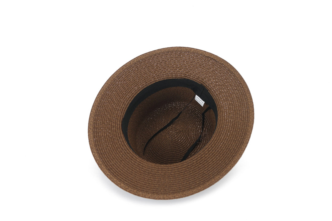 Dark Brown Fern Lei Hat - Stylish Lily Hat for Women - Perfect for Beach, Luau, and Summer Parties