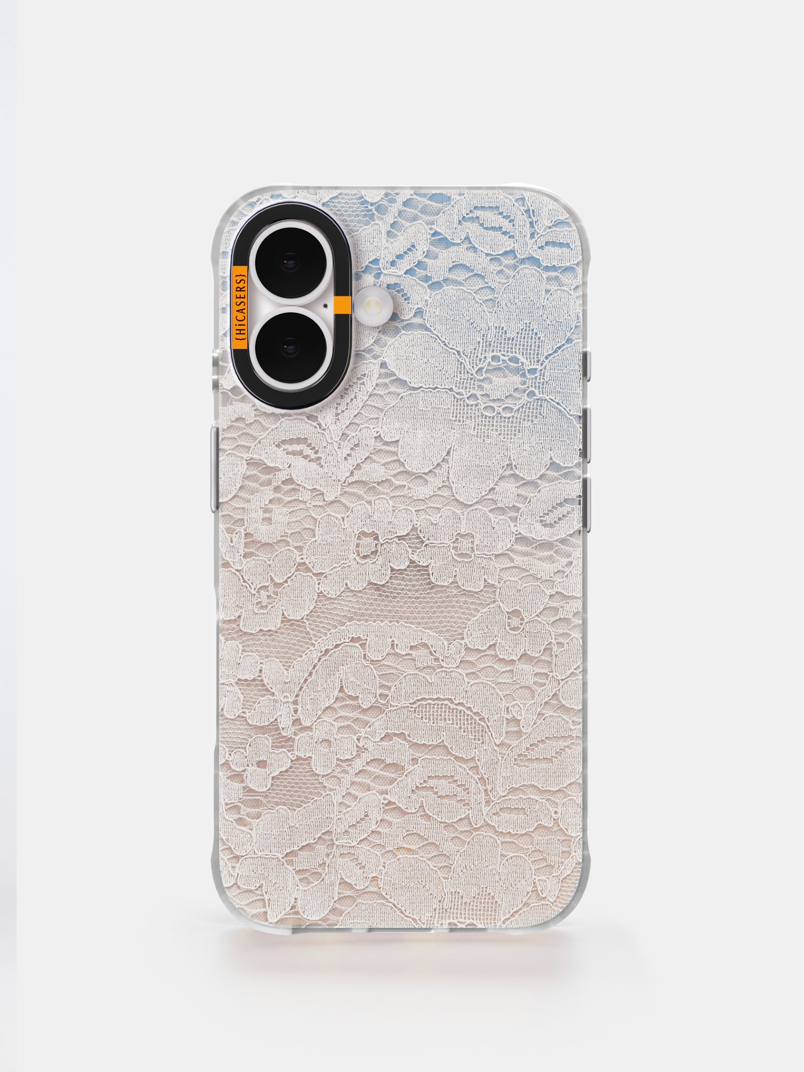 Iridescent Lace Phone Case Pale Pink - Elegant & Durable Cover for iPhone & Samsung, Perfect for Weddings, Parties & Everyday Use