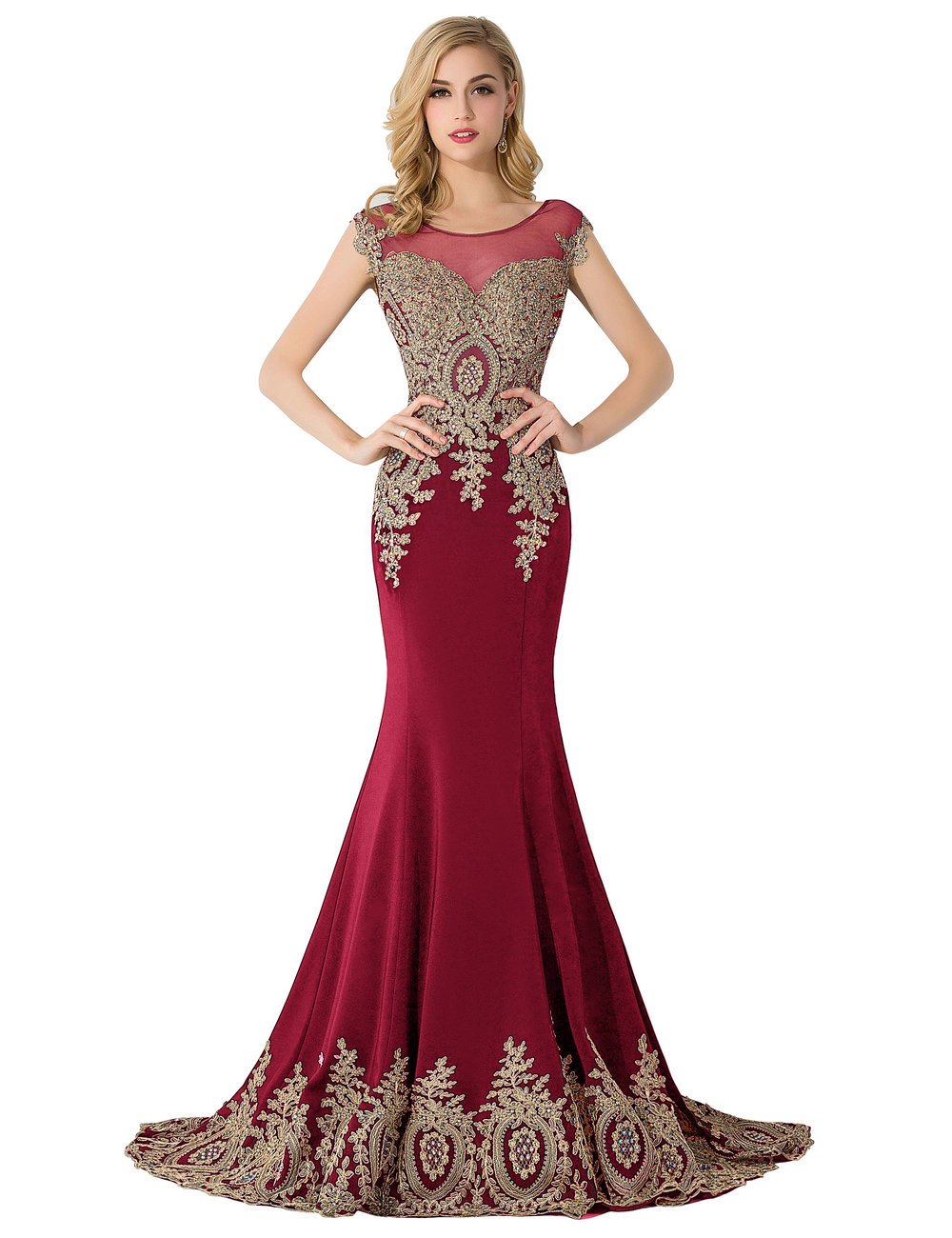 MisShow Women's Mermaid Prom Dresses 2019 - Elegant Applique Evening Gowns for Formal Occasions | Perfect for Homecoming, Prom Night, Wedding & Special Events