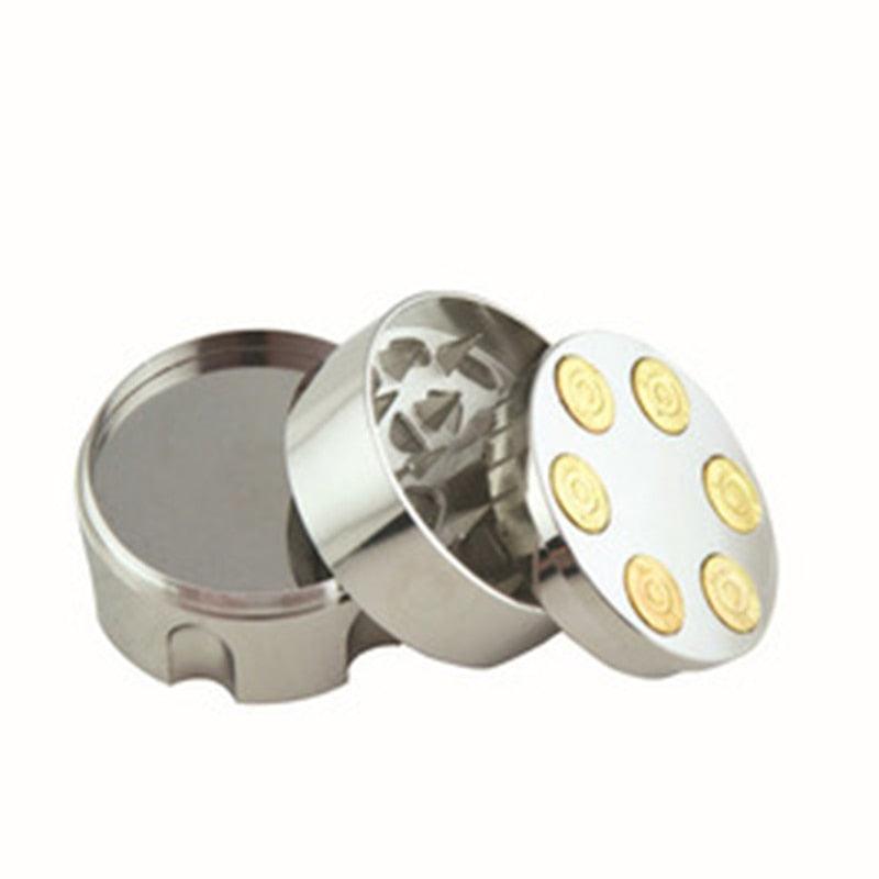 Premium Bullet-Shaped Metal Herb Grinder - 4-Piece Spice Crusher for Weed, Tobacco, and Herbs | Perfect for Travel, Camping, and Home Use