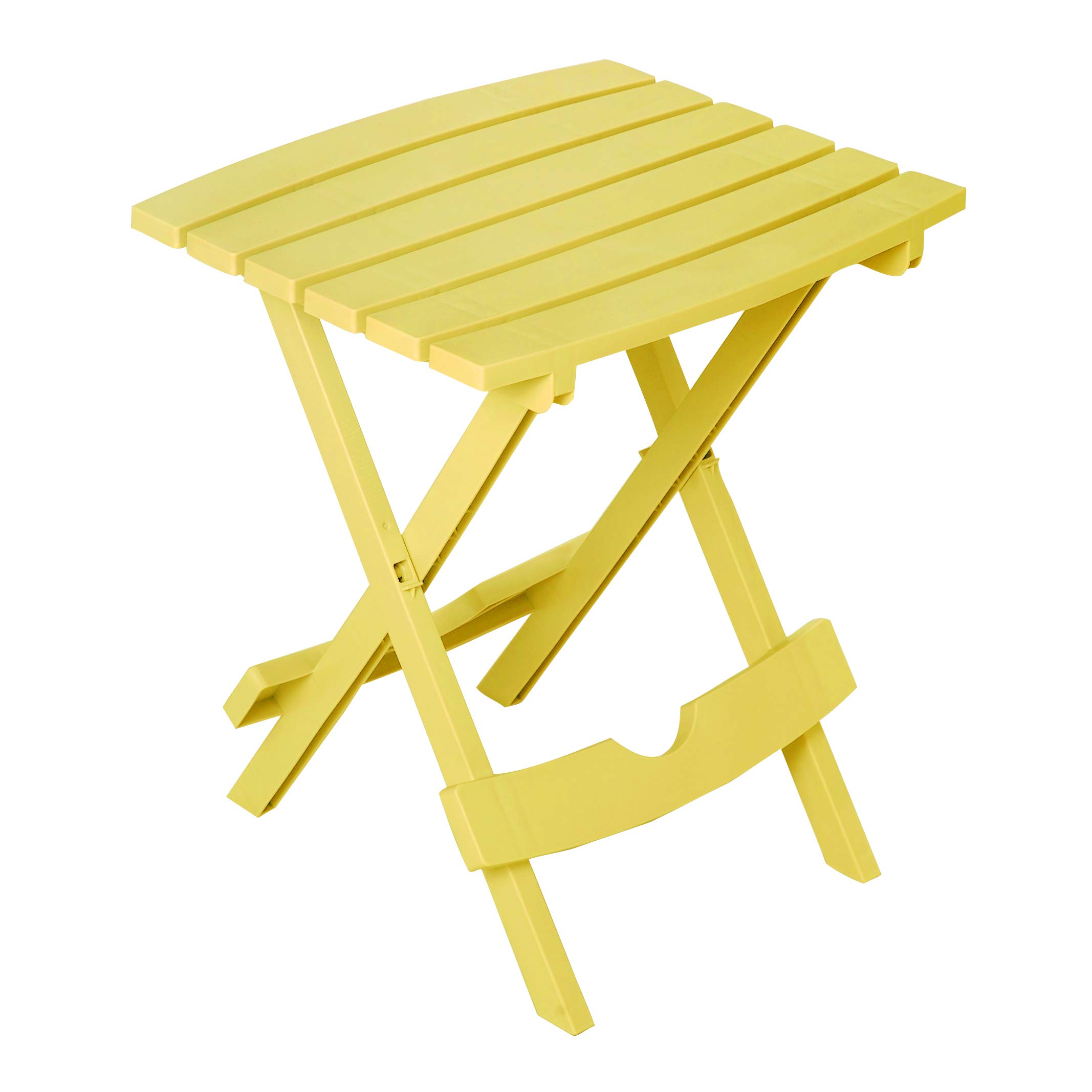 Adams Manufacturing 8510-19-3700 Quick-Fold Side Table - Portable Yellow Folding Table for Outdoor, Camping, Picnics & Patio Use