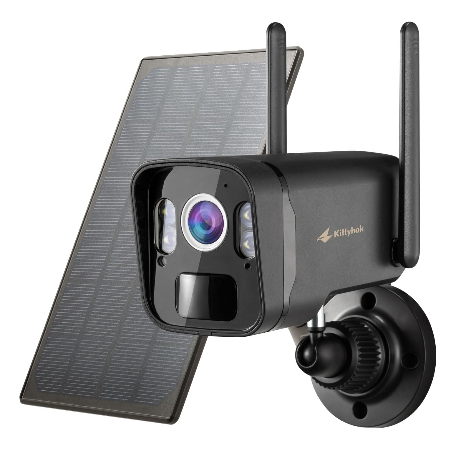 2K Solar Security Camera Outdoor - 4MP Wireless FHD, Solar Powered with Forever Power, Smart Detection, Night Vision & Spotlight - Weatherproof for Home, Yard & Garage Surveillance