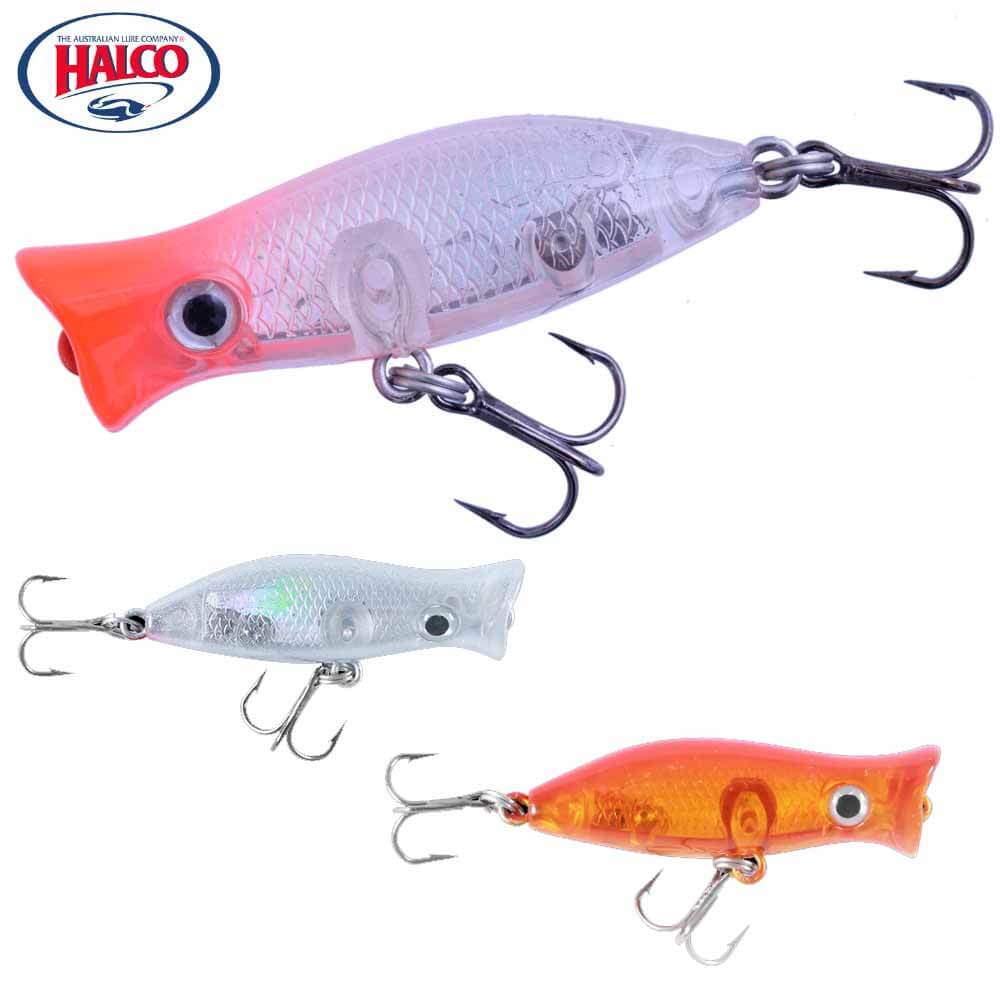 Halco Roosta Popper 45 - Premium Fishing Lure for Saltwater & Freshwater - Topwater Bass, Snapper & Barramundi Fishing - Perfect for Surf Casting & Boat Fishing Adventures