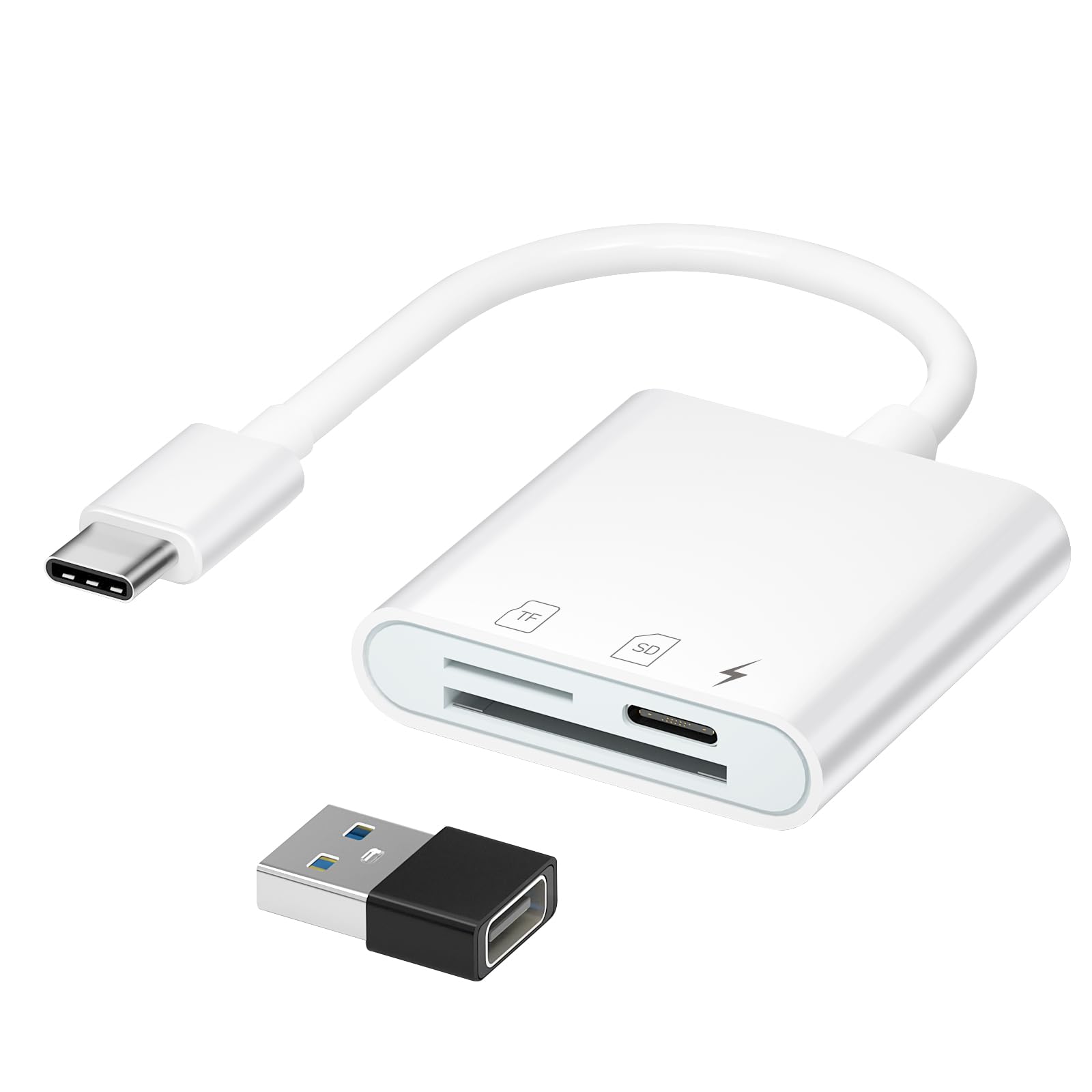 2 in 1 USB C SD Card Reader - Dual Slot Memory Card Adapter for MacBook, Smartphones & Cameras - Fast Data Transfer for Photos, Videos & Files