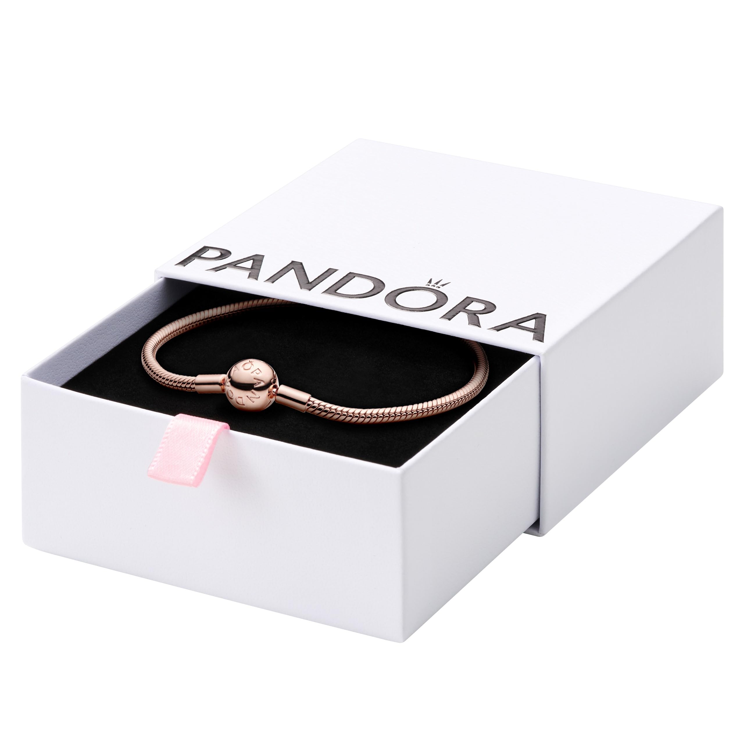 PANDORA Moments Snake Chain Bracelet for Women - Compatible with PANDORA Charms - Elegant Gift for Her with Gift Box - Perfect for Birthdays, Anniversaries & Special Occasions