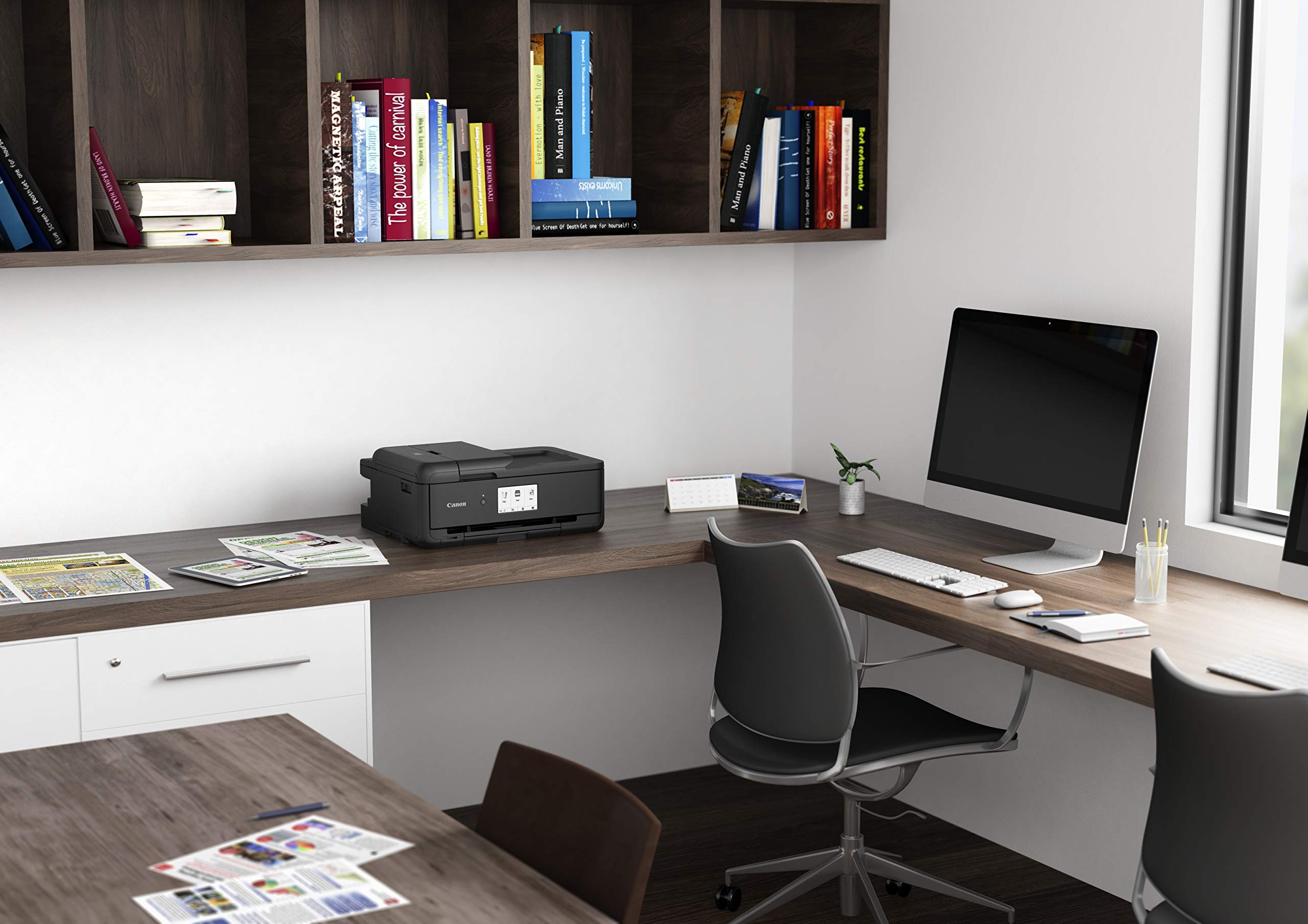 Canon TS9550 Wireless All-in-One Inkjet Printer with Scanner, Copier & Fax - Black | Ideal for Home Office, Small Business & Remote Work Printing Needs