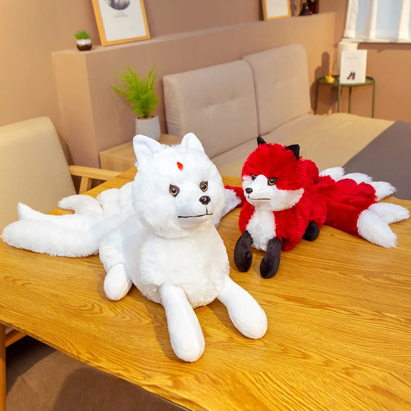 55cm Soft Cute Nine-Tailed Fox Plush Toy - Kawaii Stuffed Animal Doll for Kids, Birthday Gift, Home Decor (Perfect for Cuddling, Room Decoration & Anime Lovers)