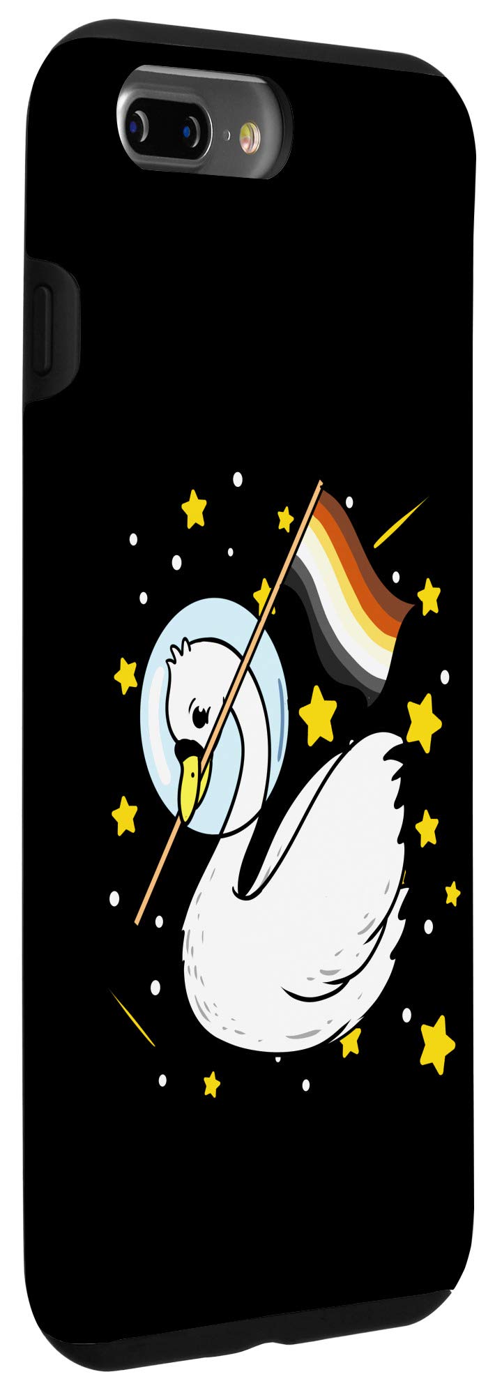 iPhone 7 Plus/8 Plus Gay Bear Swan in Space Pride Case - Stylish LGBTQ+ Protective Phone Cover for Everyday Use & Pride Celebrations