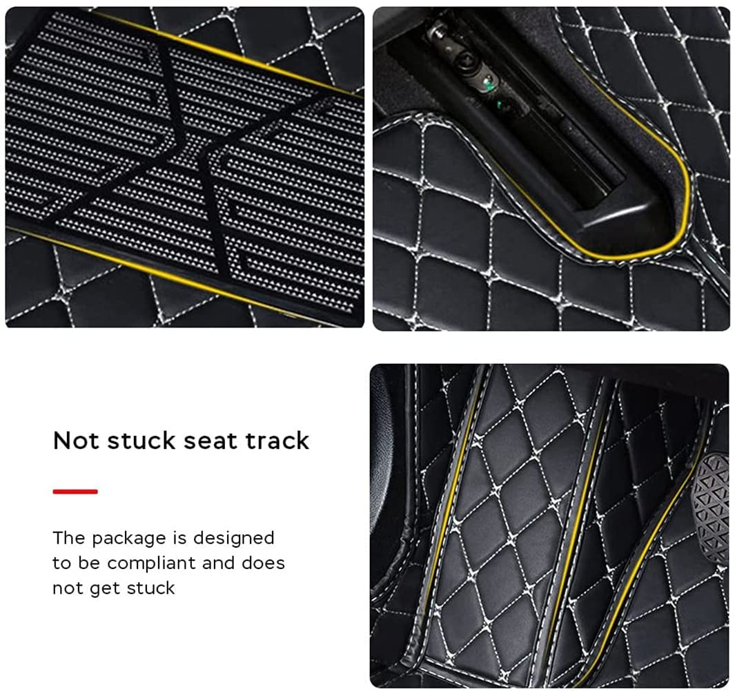 Premium Leather Car Floor Mats for Audi A8L 2018-2022 (4-Seat) - All-Weather Protection Luxury Liners - Brown - Durable & Easy to Clean - Perfect for Daily Commutes, Road Trips, Business Travel & Family Vacations - Great for Office Professionals and Long-Distance Drivers - Ideal for Business Meetings, School Runs, and Weekend Getaways