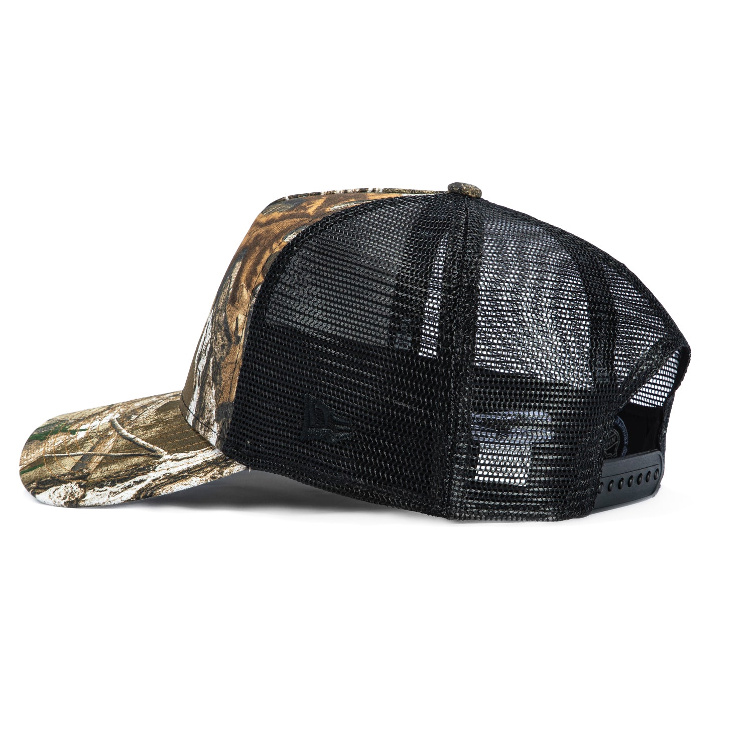 New Era 9Forty A-Frame Chicago Blackhawks Snapback Trucker Hat - Realtree Camo & Black - Adjustable Baseball Cap for Sports Fans, Outdoor Activities & Casual Wear