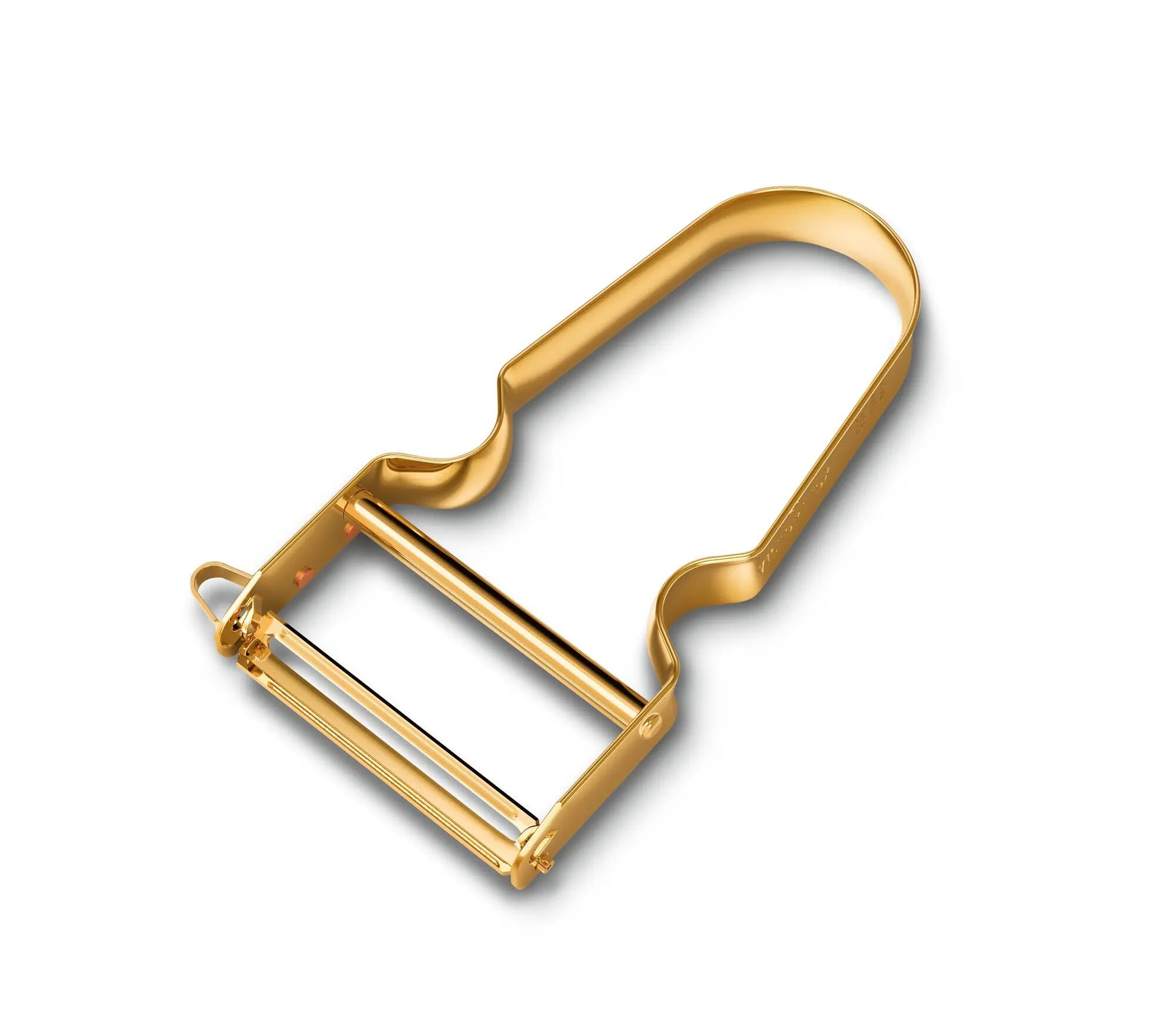 Victorinox REX Peeler - Premium Ergonomic Vegetable & Fruit Peeler for Kitchen - Gold-Plated Stainless Steel - Perfect for Peeling Potatoes, Carrots & Apples