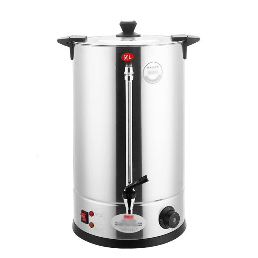 10L Stainless Steel Electric Heating Insulated Barrel with Faucet - Commercial Hot Water Dispenser for Milk Tea, Coffee Shops & Catering - Perfect for Brewing, Serving & Keeping Beverages Warm