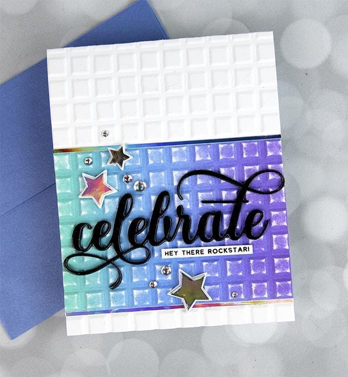 3D Embossing Folder with Rows of Squares - Perfect for Scrapbooking, Card Making, and DIY Paper Crafts