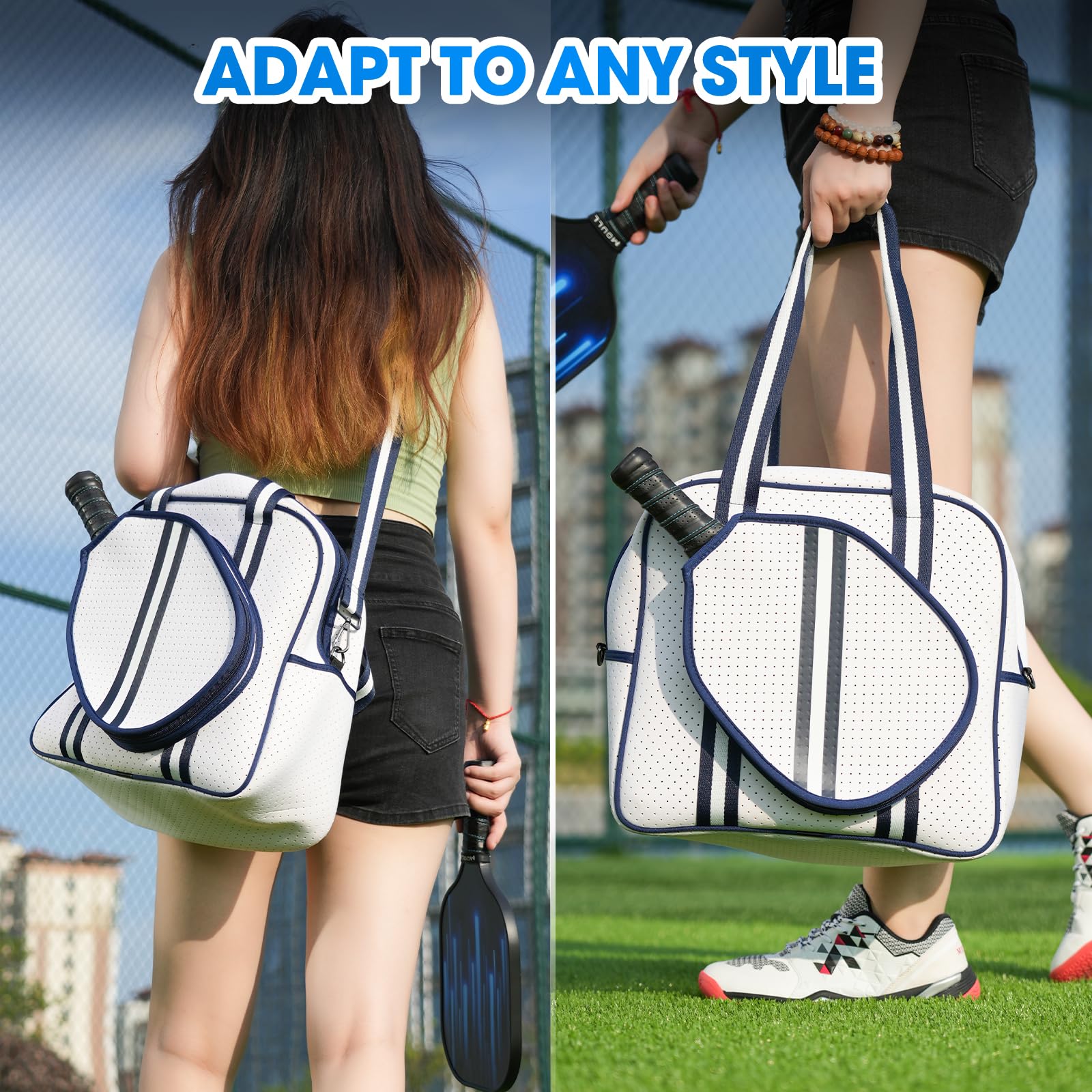 MANUEKLEAR Crossbody Sling Bag for Women & Men - Lightweight Pickleball Shoulder Bag with Adjustable Strap - Perfect for Sports, Travel & Daily Use