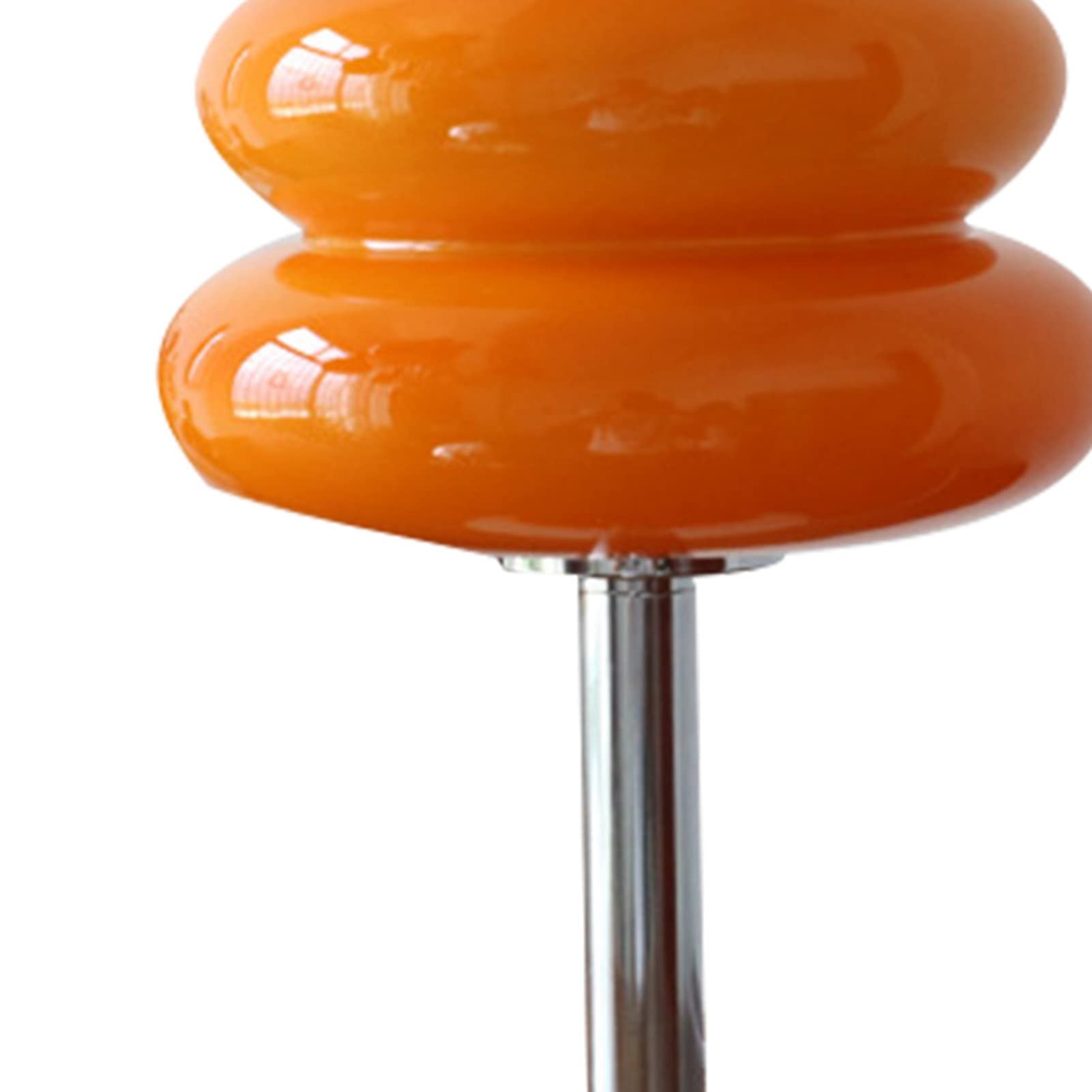 Macaroon USB Desk Lamp - Egg Tart Glass Table Light with Soft Energy-Efficient Lighting for Bedroom, Dorm, Office | Cute Tart-Shaped Night Light for Study, Reading & Decor (Orange)
