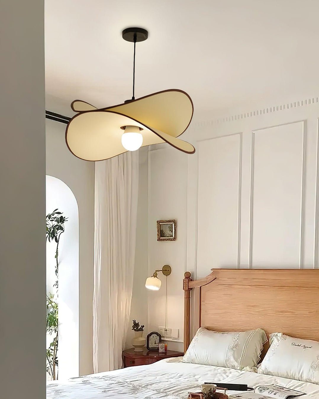Chloe Pendant Lamp - Modern Hanging Light Fixture for Dining Room, Kitchen Island & Bedroom Decor | Elegant Glass Ceiling Light with Gold Accents
