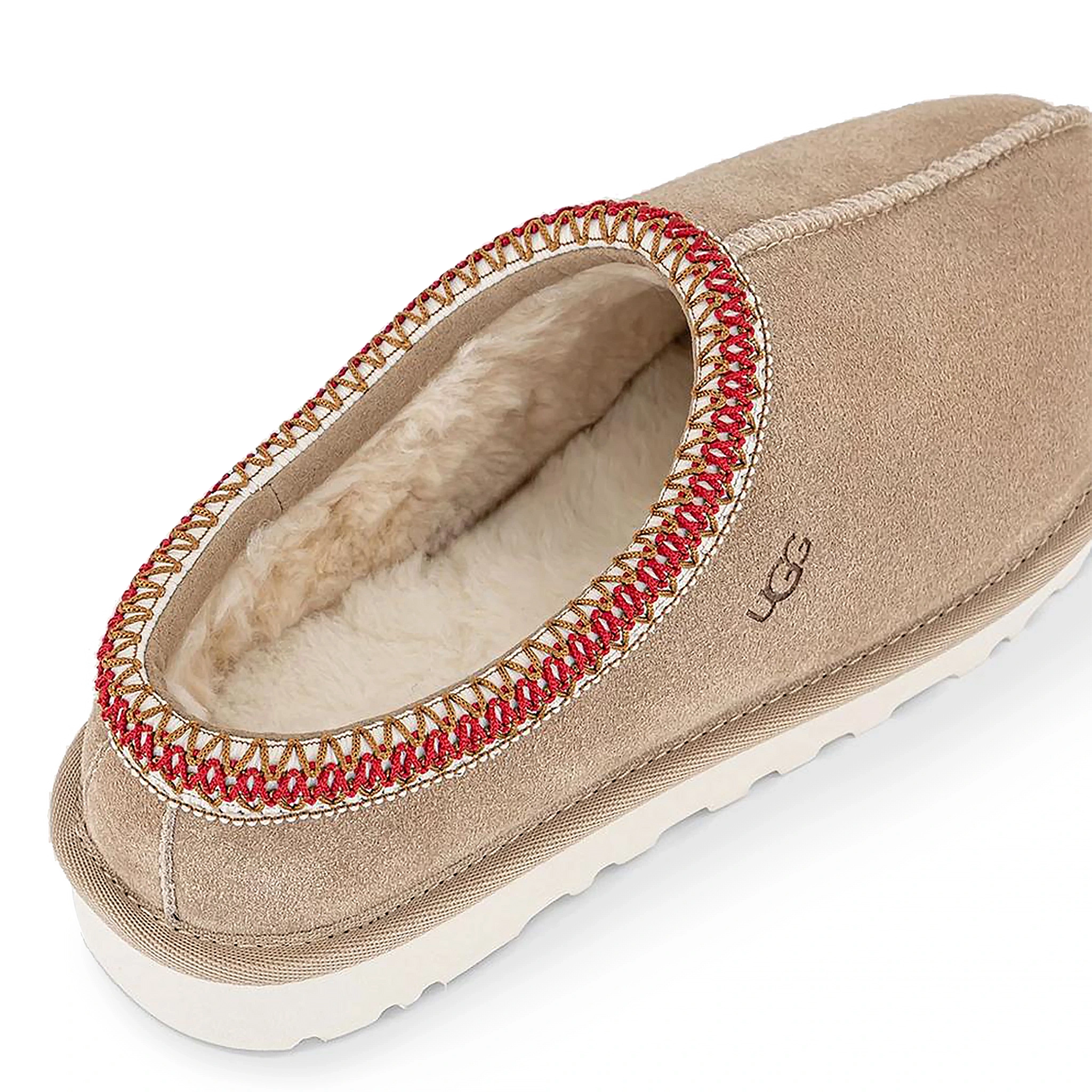 UGG Tasman Sand Dark Cherry Slippers for Women - Cozy Indoor/Outdoor House Shoes for Relaxing at Home & Quick Errands