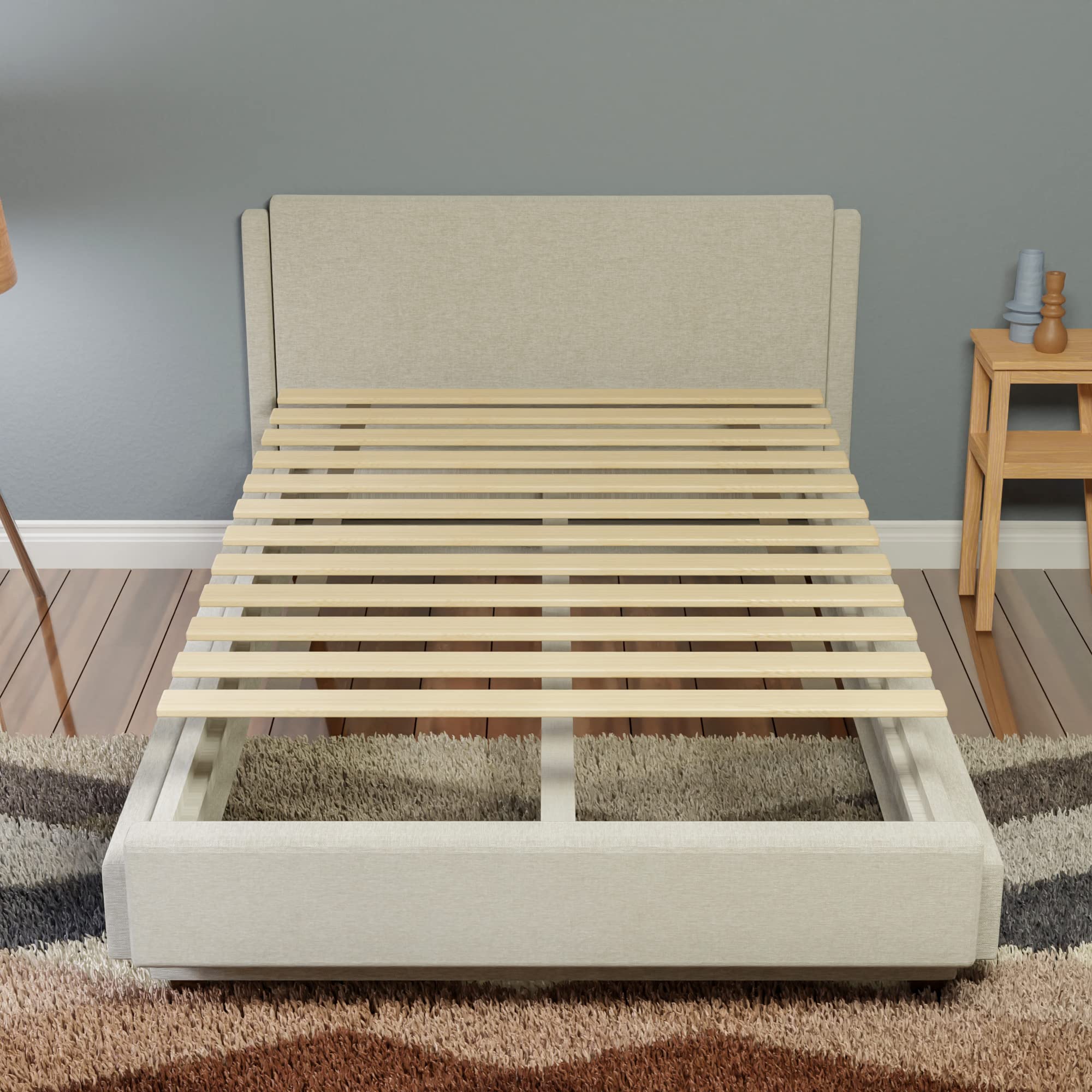 Treaton 0.68-Inch Heavy Duty Wooden Bunkie Board for King Size Bed (76