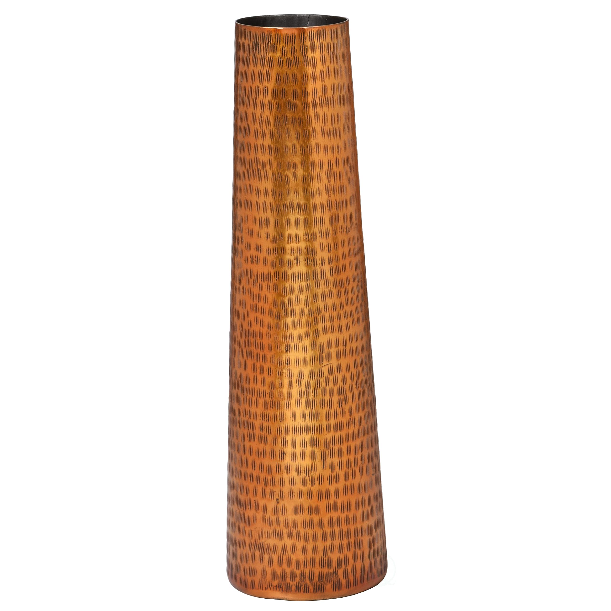 Hammered Aluminum Flower Vase Set of 3 - Decorative Copper Table Centerpiece for Wedding, Home Decor, and Dining Room Decorations