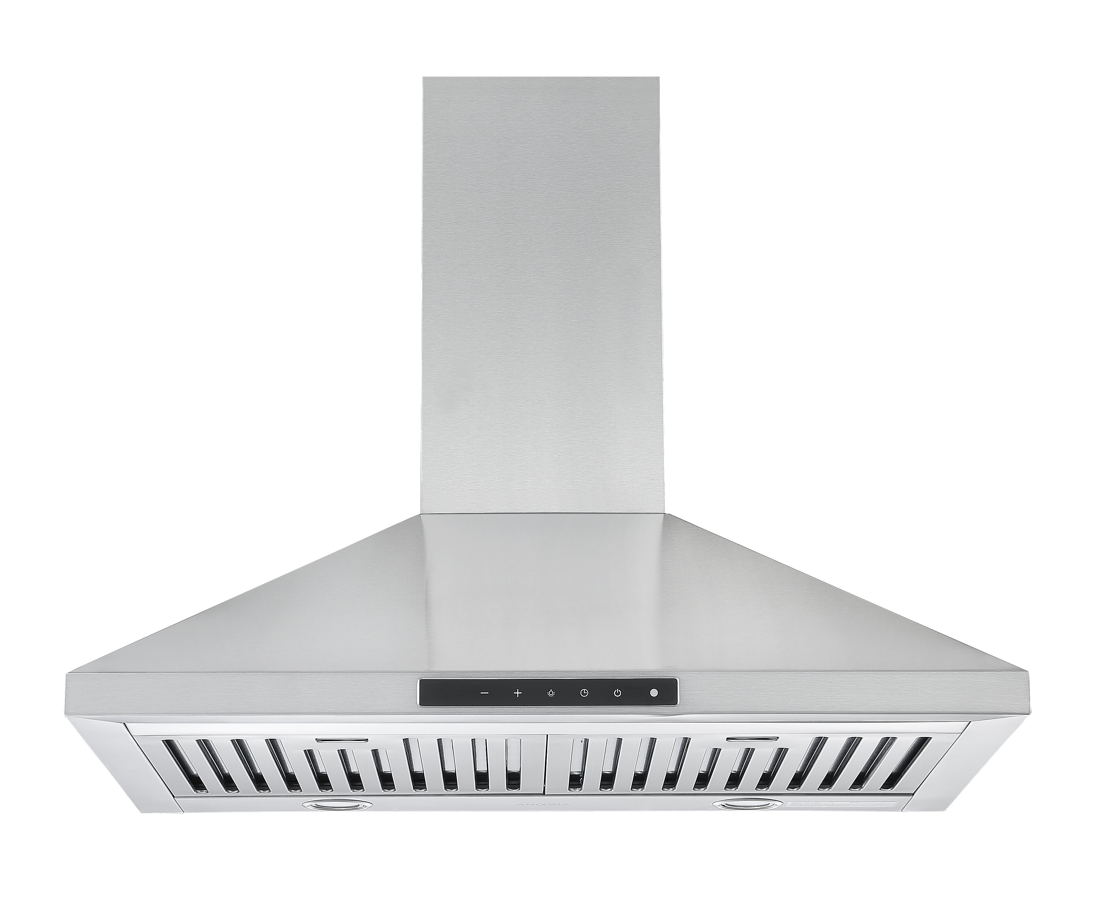 WPNL630 30 Inch Stainless Steel Wall Mount Pyramid Range Hood with Night Light - Powerful Kitchen Ventilation for Modern Homes