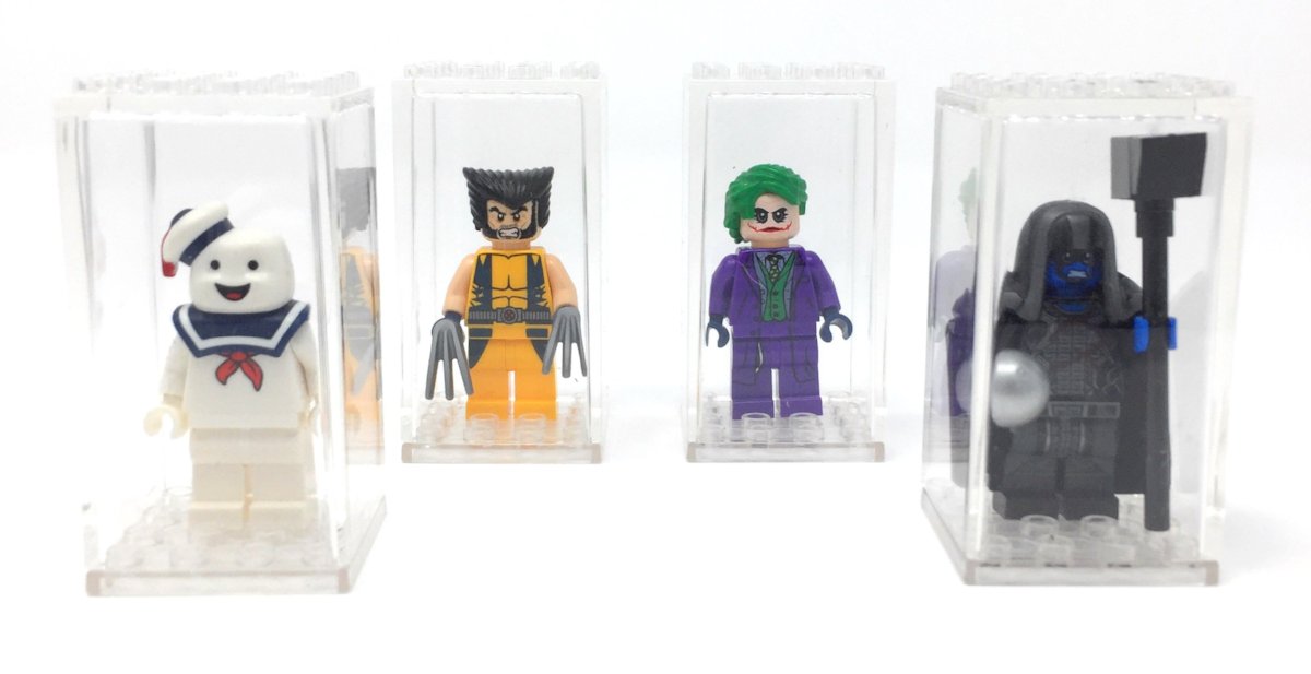 Lego Minifigure Display Case 4x4 - Clear Acrylic Storage Box for Collectible Minifigs - Perfect for Showcasing & Protecting Your Lego Collection at Home or Office