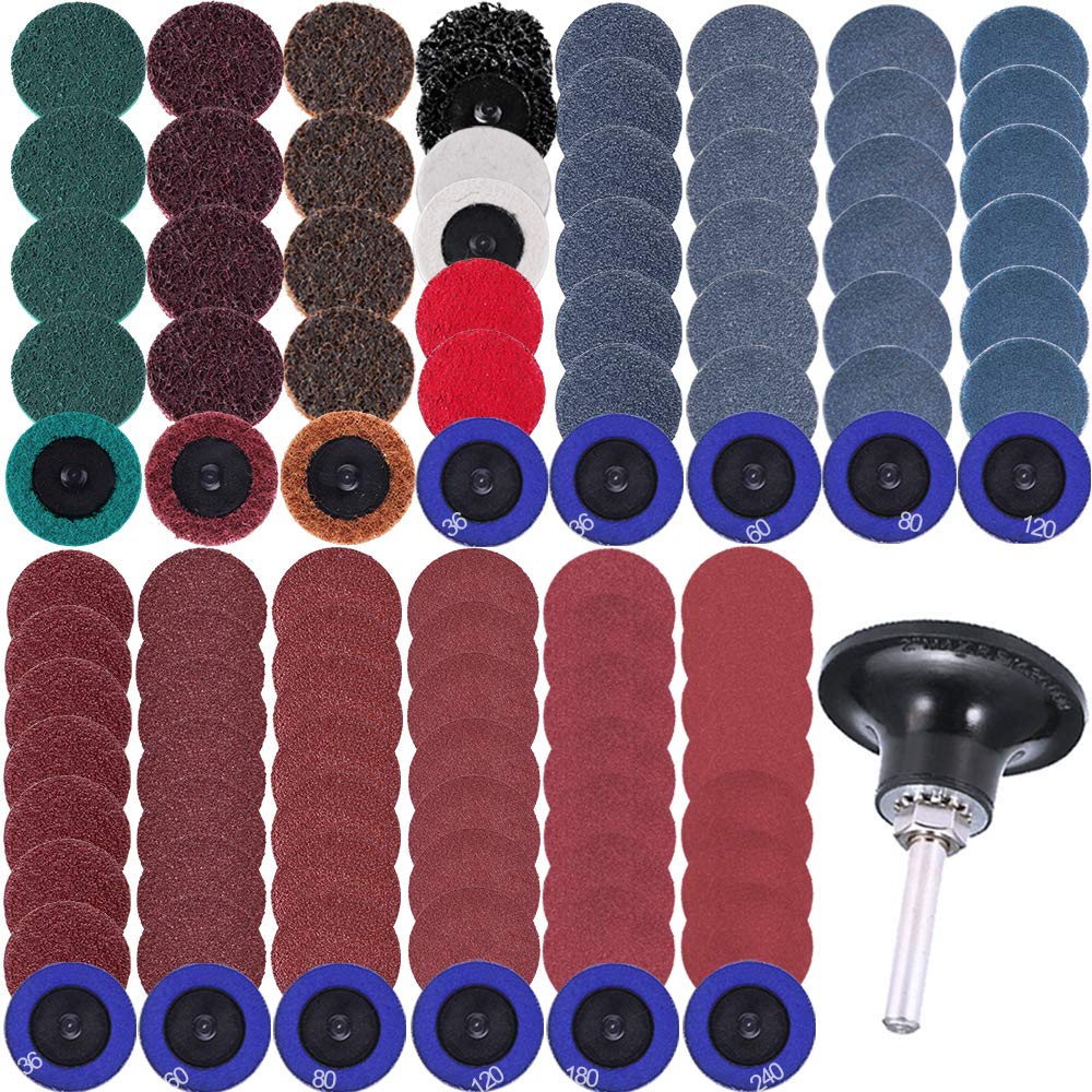 103 Pcs 2 Inch Sanding Discs Set with 1/4