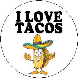 I LOVE TACOS Refrigerator Magnet - Funny Kitchen Decor for Taco Lovers, Mexican Food Enthusiasts - Perfect for Fridge, Office, or Dorm Room Accessories