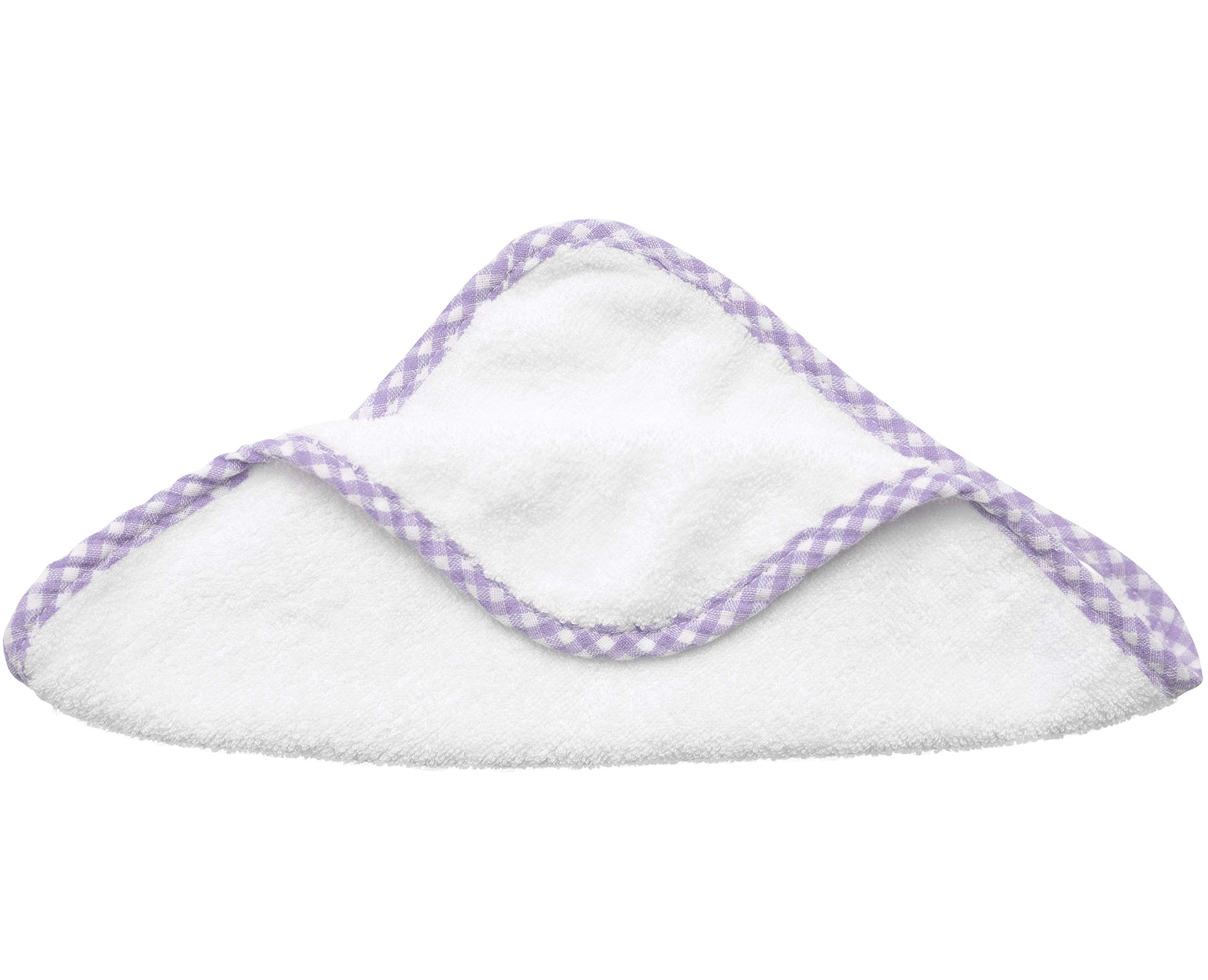 Channing & Yates Premium Organic Bamboo Viscose Hooded Baby Towel & Washcloth Set for Girls - Soft Purple Baby Girl Bath Towels with Hood - Perfect for Newborns, Infants & Toddlers Bath Time, Spa Day & Gift Giving