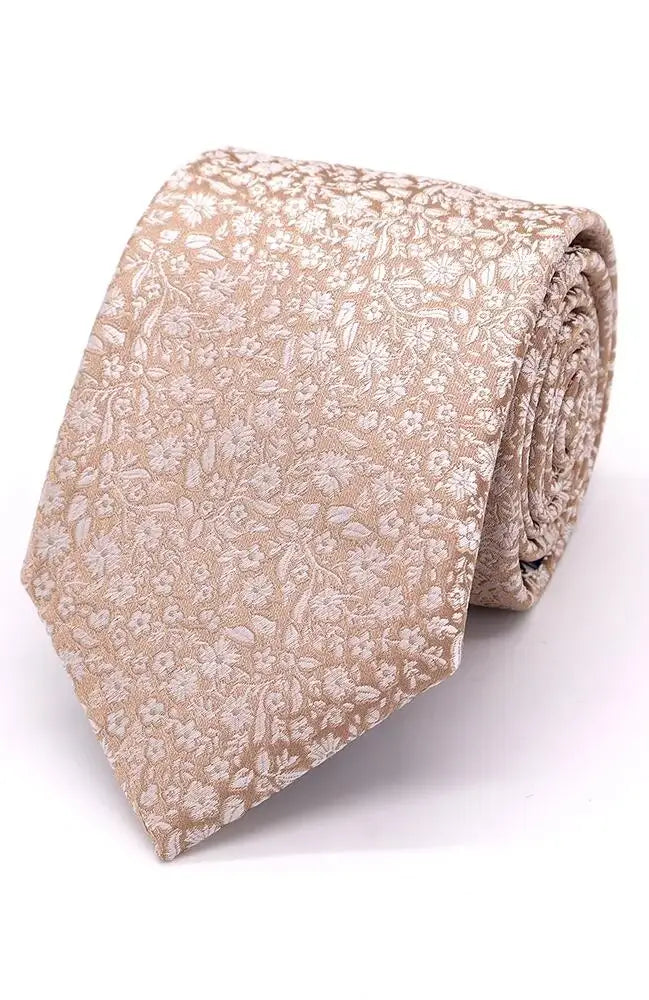 LA Smith Micro Floral Woven Wedding Poly Ties - Elegant Boutonniere for Weddings, Prom & Formal Events - Perfect for Groomsmen, Bridesmaids & Special Occasions