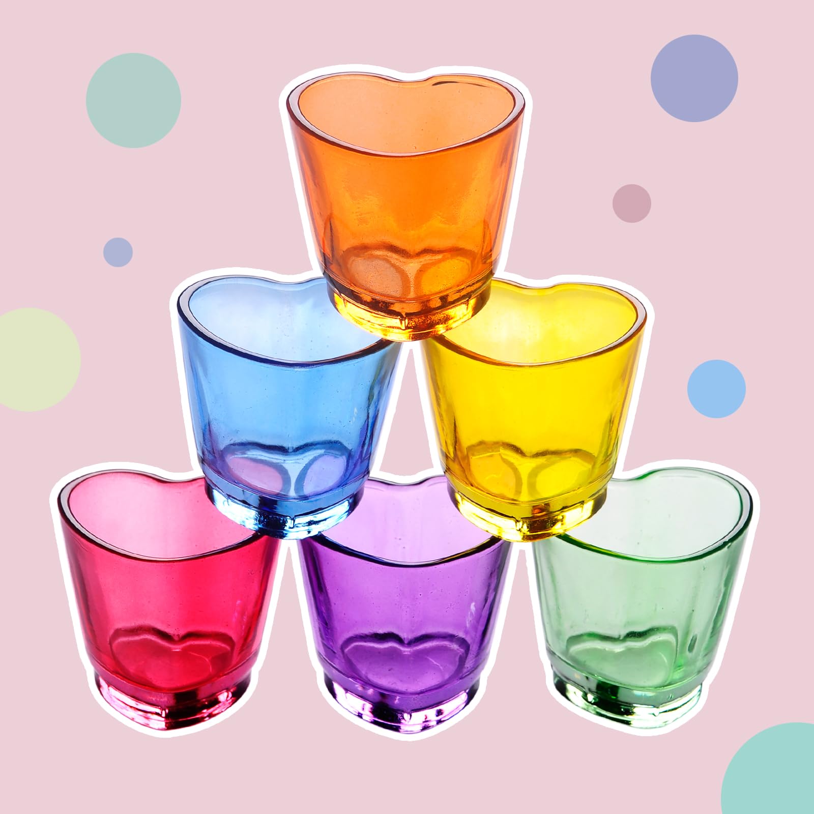 1.5oz Shot Glasses Set of 6 - Premium Soju, Espresso, Rainbow & Tequila Shot Glasses for Bars, Parties & Home Use - Bulk Barware Essentials for Cocktails, Shots & Entertaining