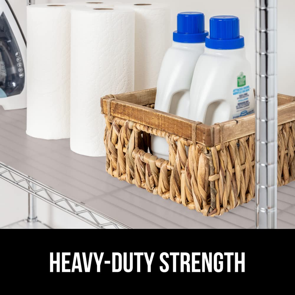 GORILLA GRIP ShelfGuard Wire Shelf Liner - Set of 5 Waterproof Shelf Liners (14x30 Inches, Charcoal) for Metal Rack Shelves, Kitchen Cabinets & Pantry Organization | Compatible with Amazon Basics Shelving Units | Perfect for Kitchen, Garage & Closet Storage Solutions