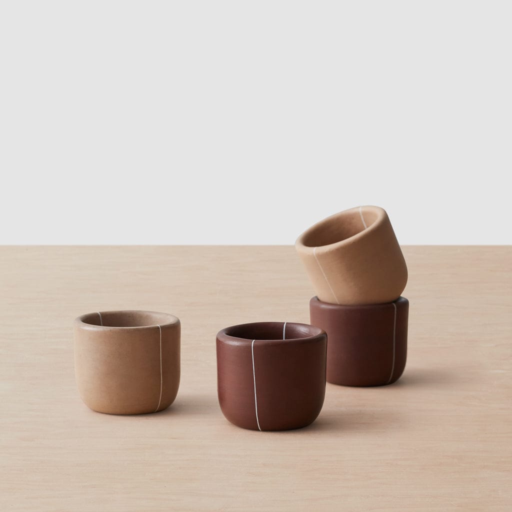 Premium Oro Espresso Cups Set of 4 - Italian Style Ceramic Coffee Cups for Espresso, Cappuccino & Latte - Perfect for Home, Office & Cafe Use