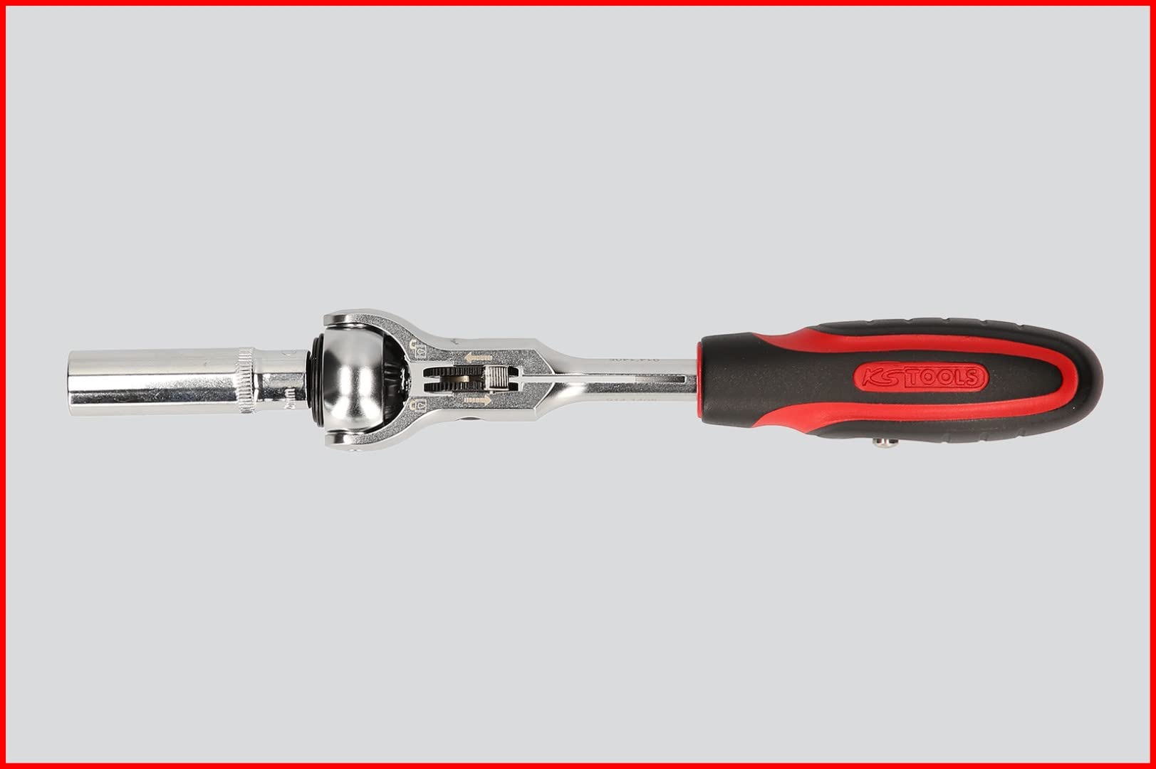 KS Tools 914.1405 Mini T-Handle Swivel Head Ratchet - Compact Hand Tool for Tight Spaces, Automotive & DIY Repairs | Perfect for Mechanics, Home Improvement & Small Engine Work