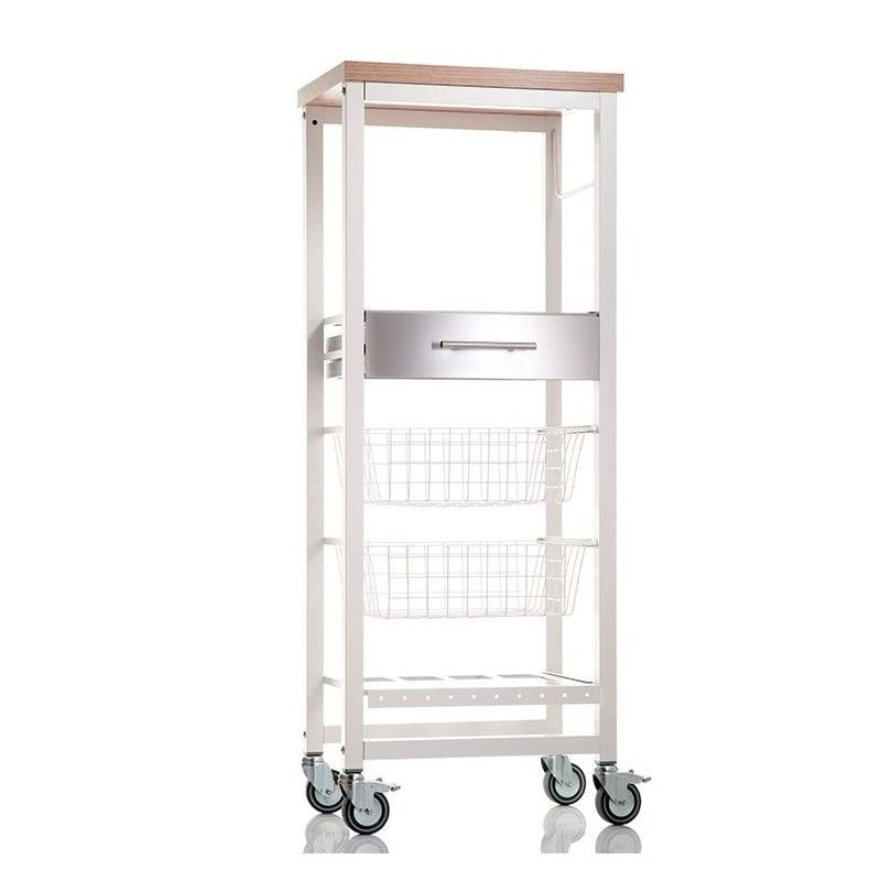 DON HIERRO - 3-Tier Metal Rolling Cart with Storage, Stainless Steel Kitchen Utility Cart on Wheels - Perfect for Kitchen Organization, Bathroom Storage, or Office Supplies