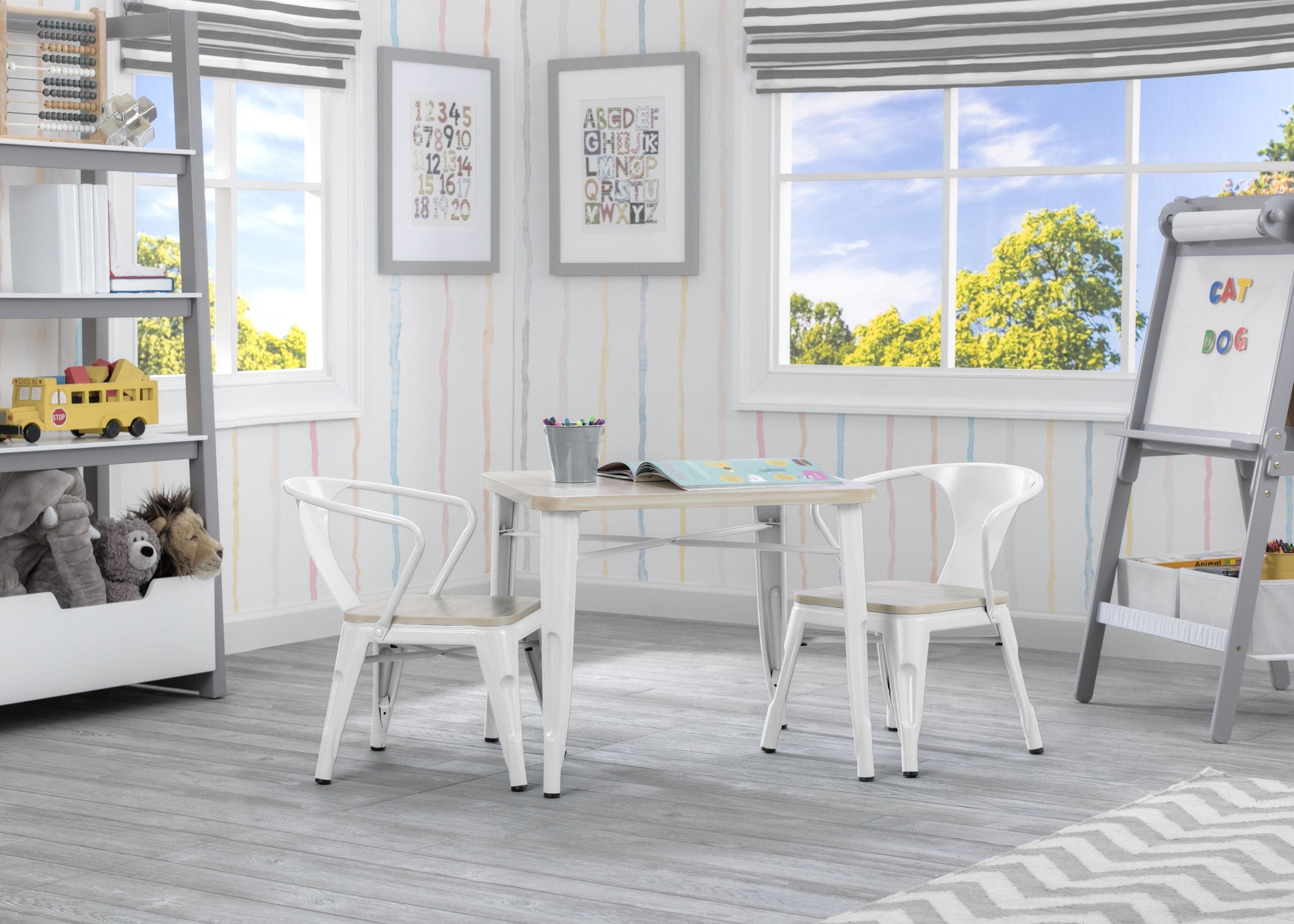 Bistro Kids Play Table - Adjustable Height Activity Table for Toddlers & Children - Perfect for Playroom, Classroom, and Home Learning Activities