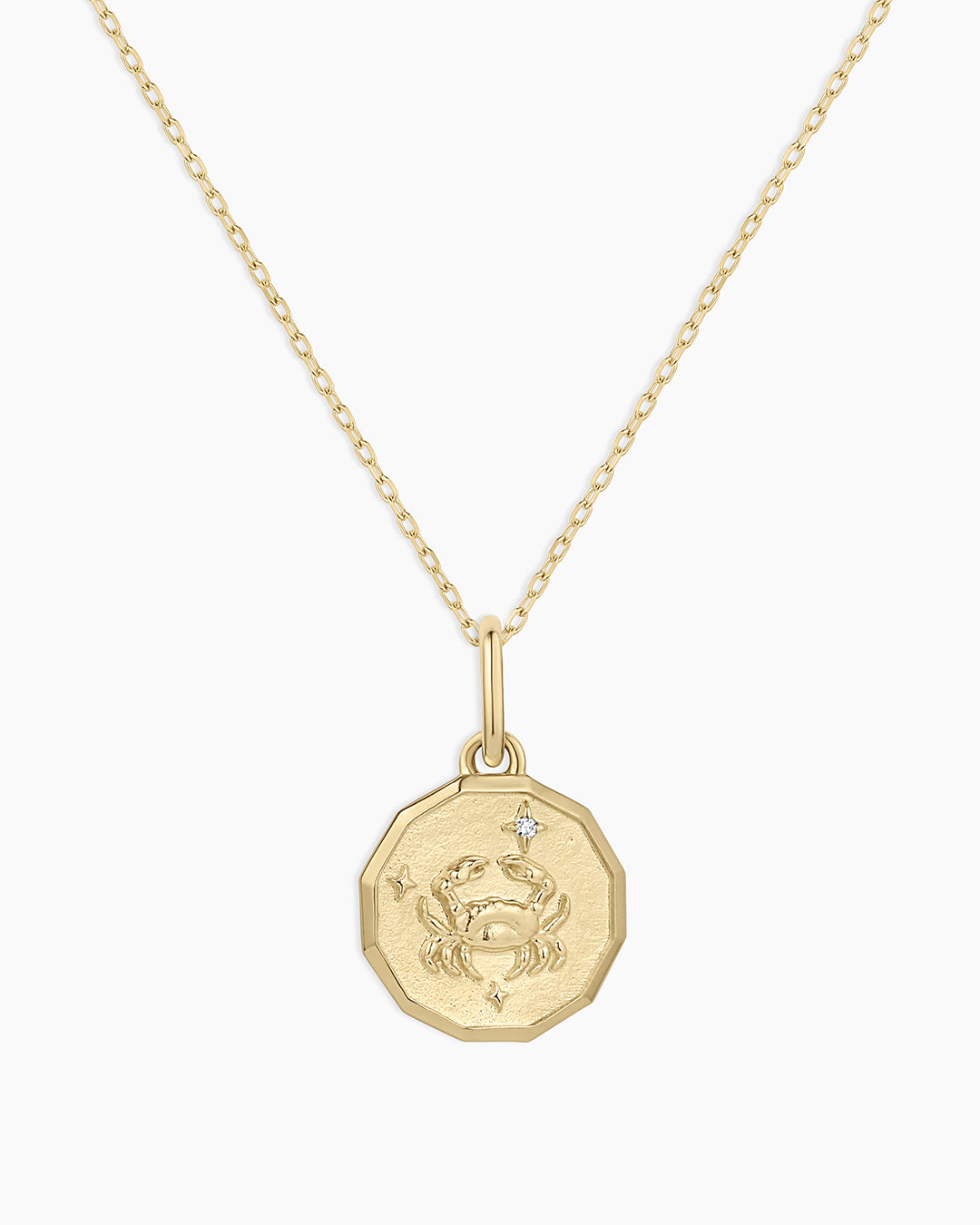 12 Zodiac Diamond Coin Charm Necklace - Elegant Gold Pendant for Women - Perfect for Birthdays, Anniversaries & Gifts