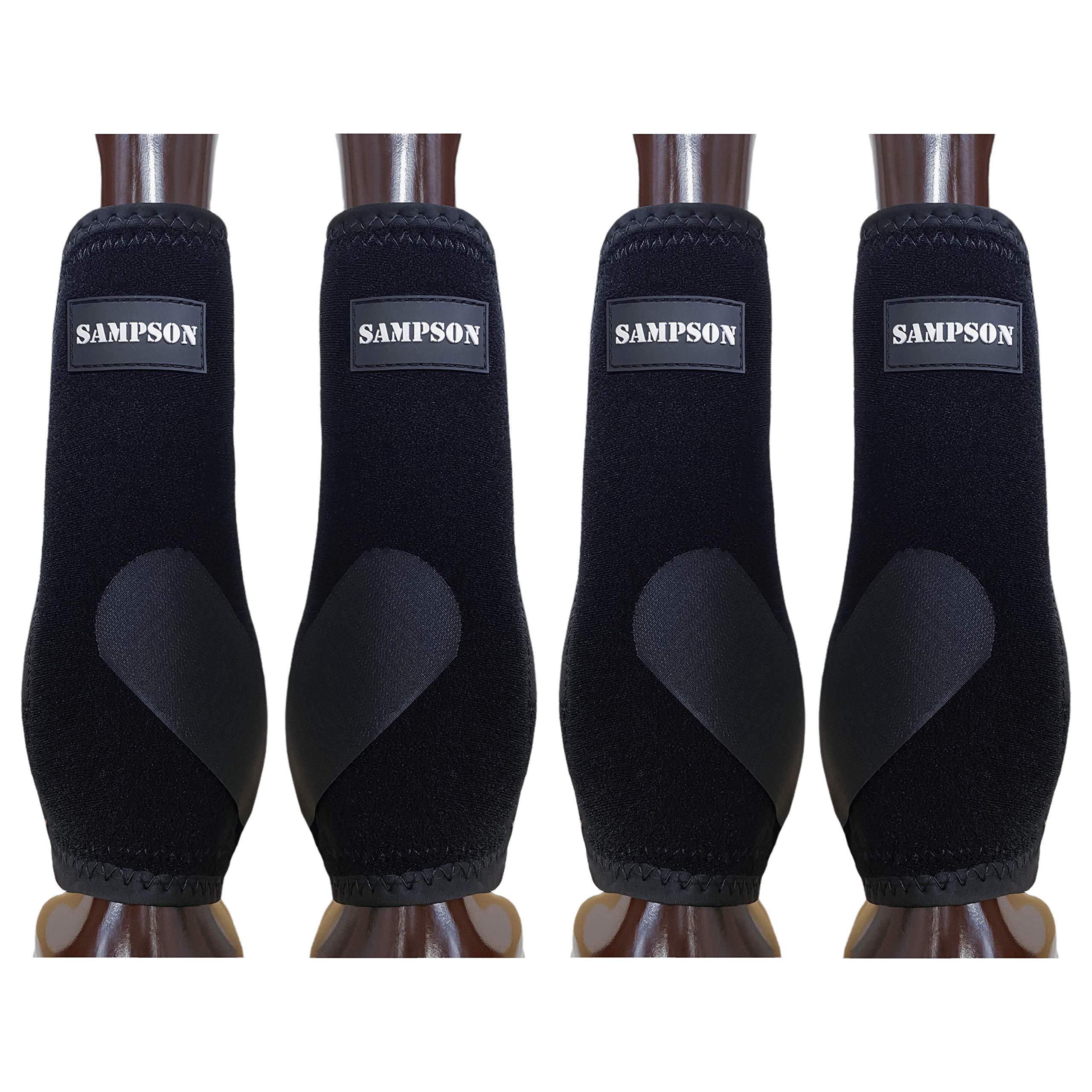 Sampson Professional Horse Boots Set of 4 - Shock-Absorbing Memory Foam Splint Boots for Superior Protection & Comfortable Fit - Ideal for Training, Jumping & Riding Competitions