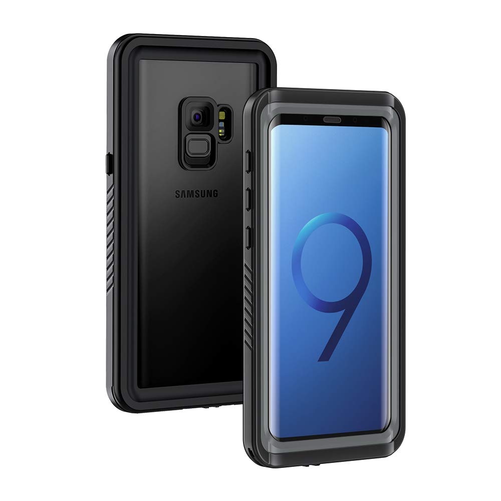 **Lanhiem Rugged IP68 Waterproof Case for Samsung Galaxy S9 – Shockproof, Dustproof with Built-in Screen Protector – Full Body Protection (Black/Gray) – Ideal for Outdoor, Work & Extreme Activities**