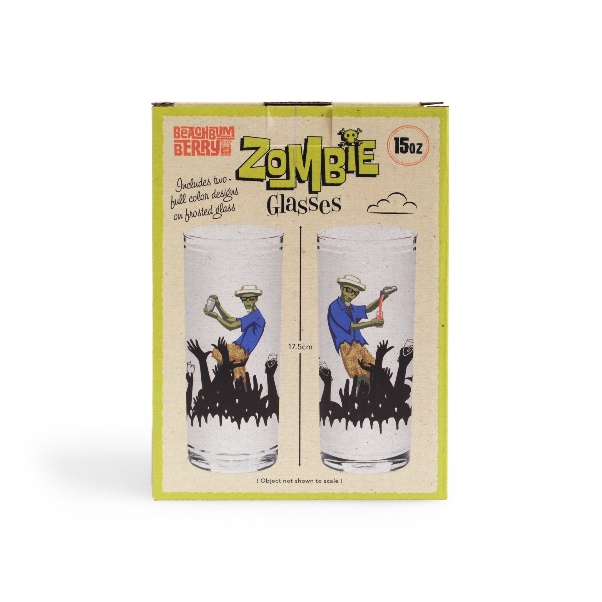 BEACHBUM BERRY Zombie Glass - 15oz (450ml) Tiki Bar Drinking Cup - Set of 24 for Tropical Cocktails, Beach Parties & Themed Events