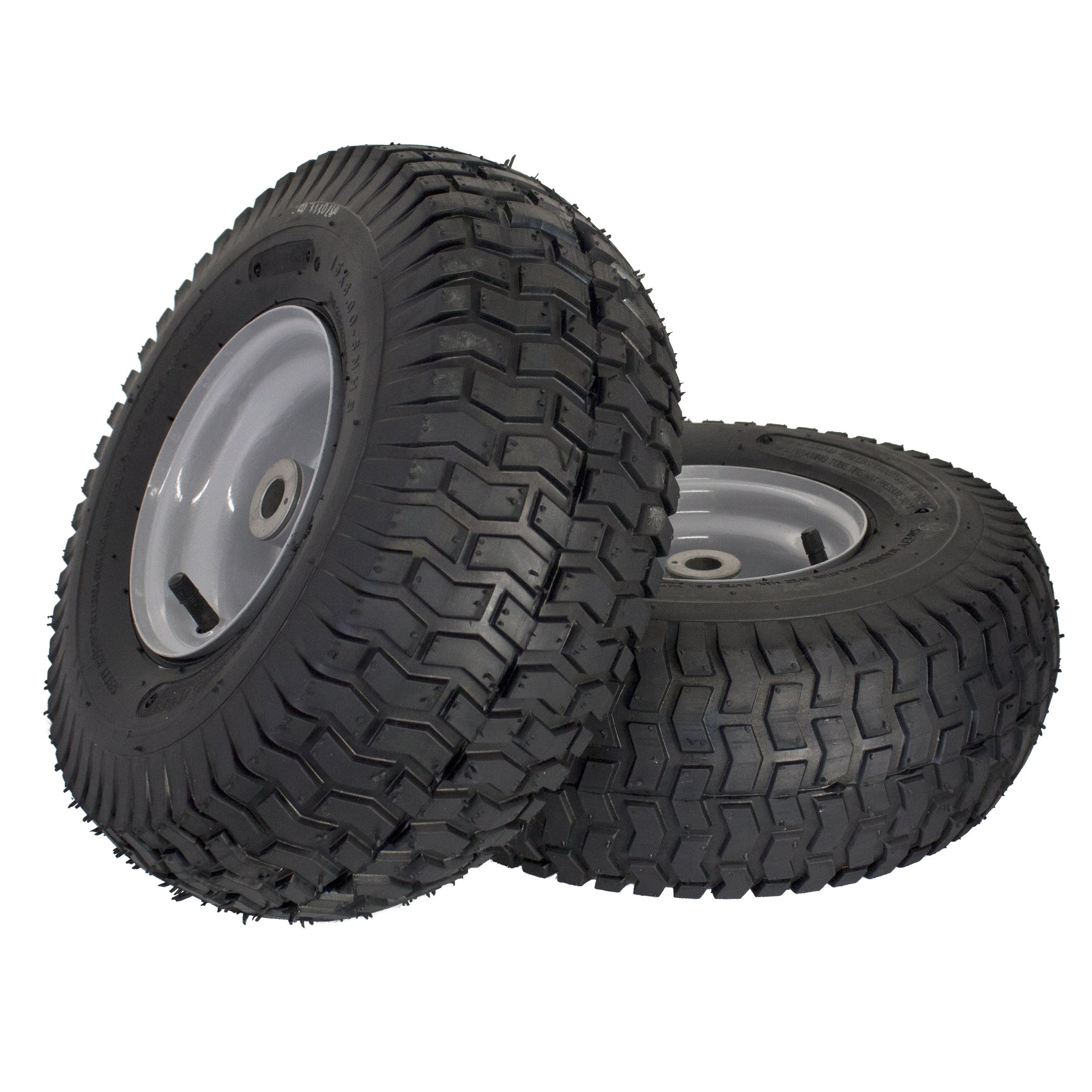 MARASTAR 21436-2PK 15x6.00-6'' Front Tire Assembly Replacement for Husqvarna Riding Mowers & Briggs & Stratton 30W Engine Oil - 48 Oz. 100028 | Compatible with Lawn Tractors, Zero-Turn Mowers & Outdoor Power Equipment | Durable Tires & High-Performance Oil for Smooth Operation