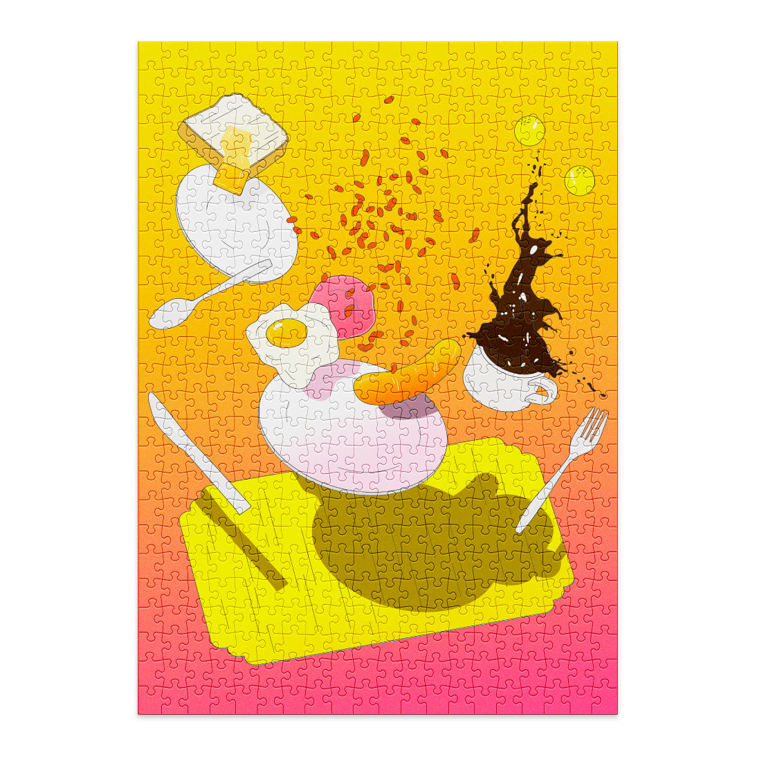 500 Piece Jigsaw Puzzle - Fun Breakfast Theme Puzzle for Adults & Families - Perfect for Relaxation, Stress Relief & Family Bonding Time