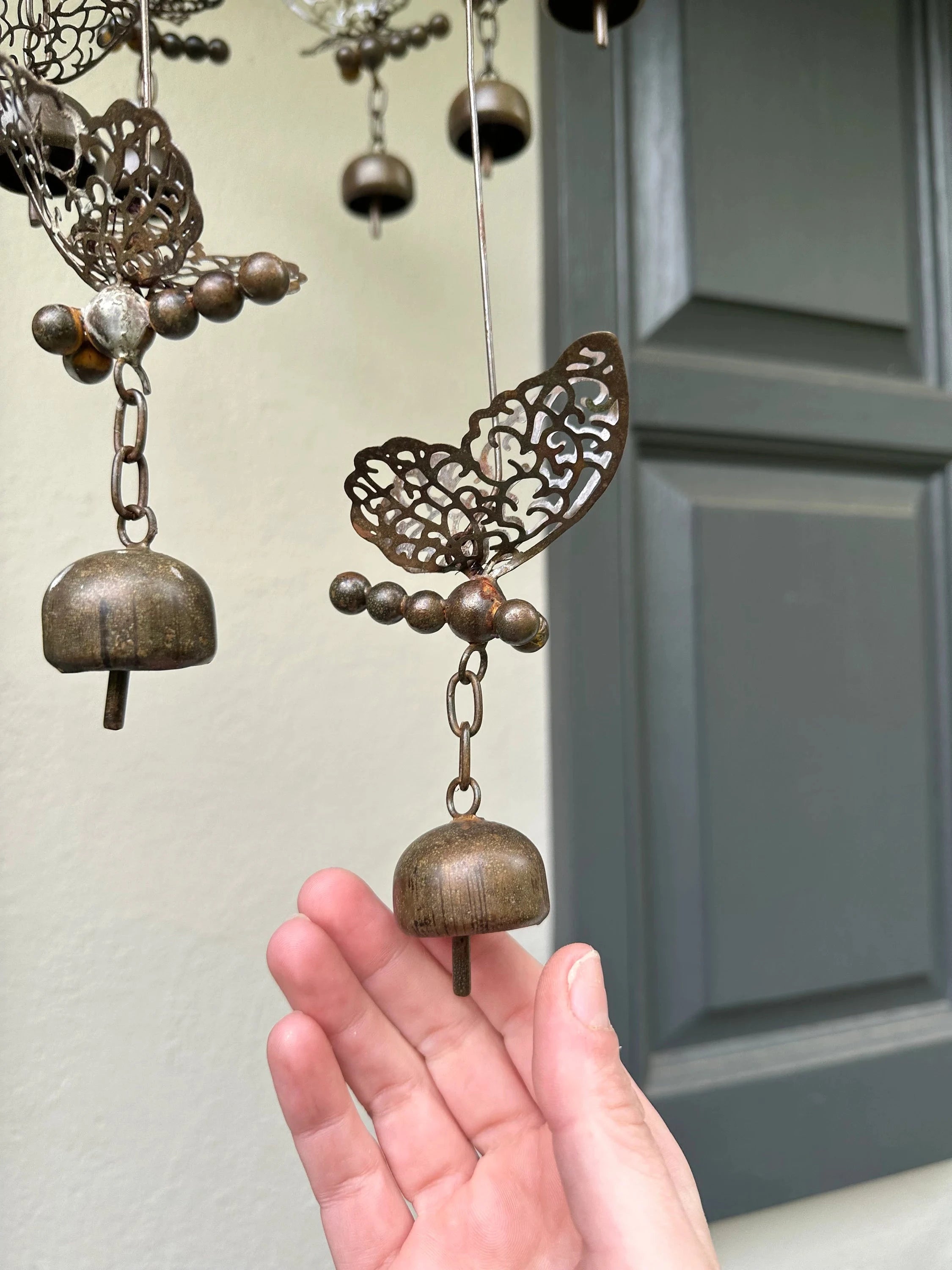 Butterfly Bells Wind Chime - Handmade Outdoor Garden Decor for Patio, Balcony, and Backyard - Soothing Wind Sounds for Relaxation